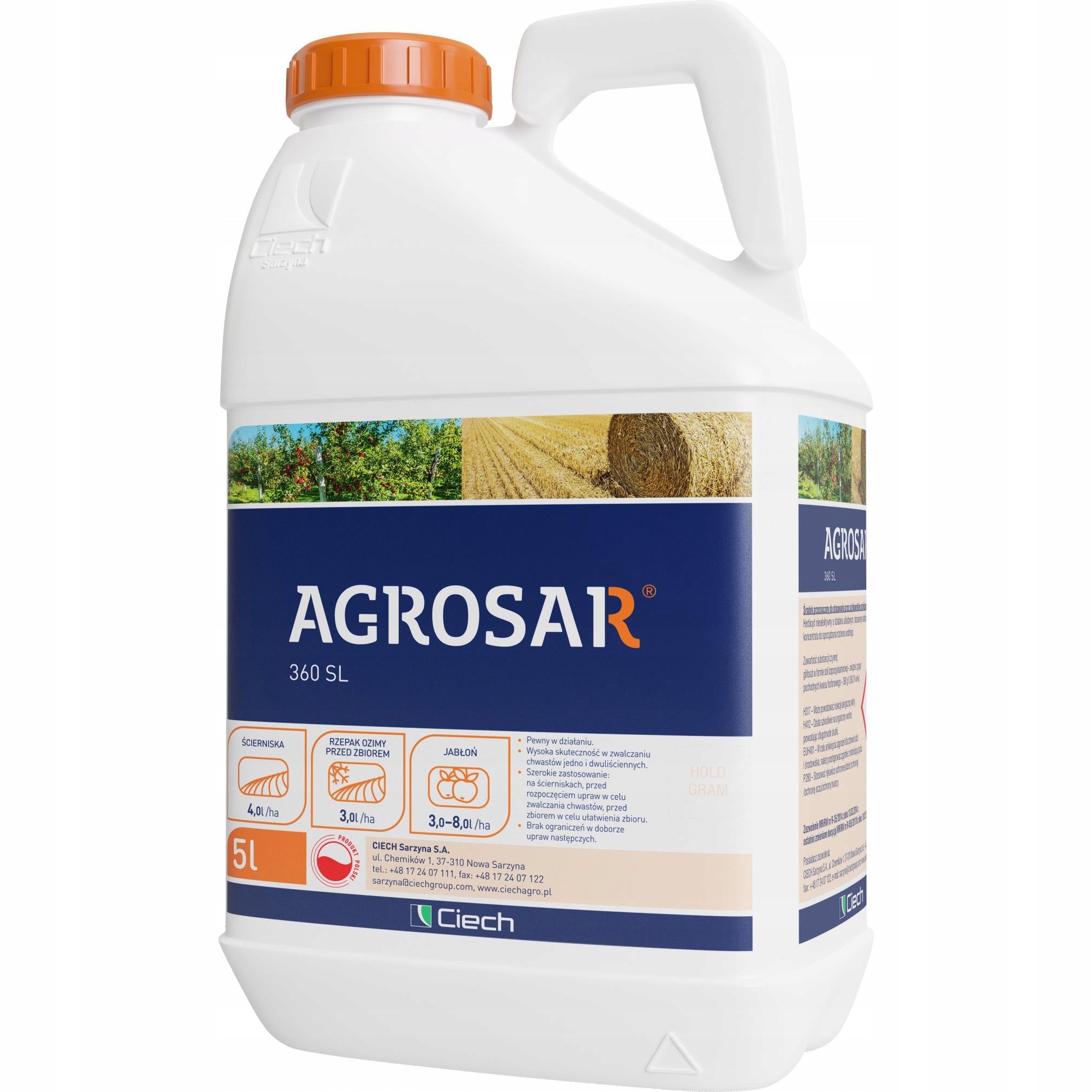 Agrosar 360 SL 5 l glyphosate randap
