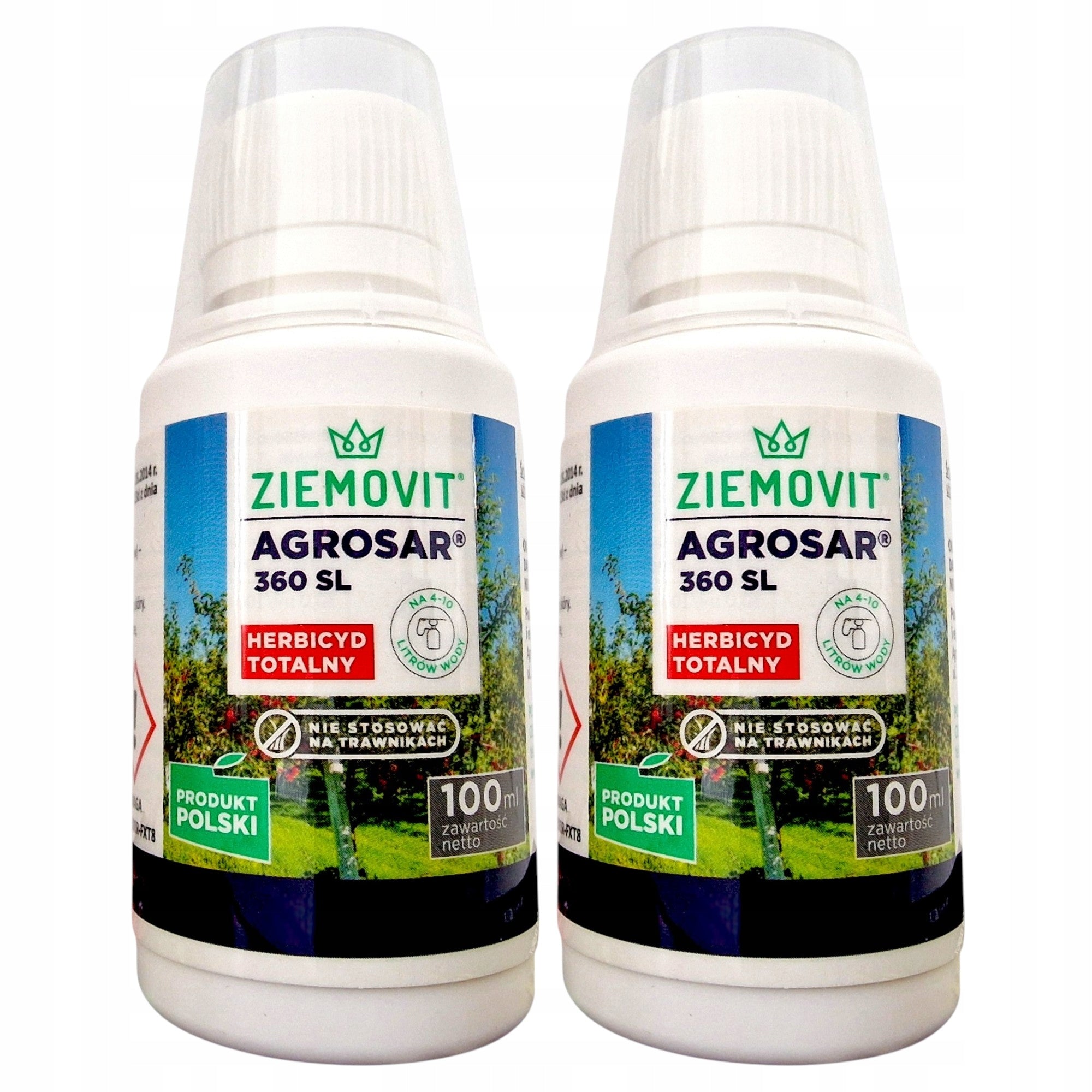 Agrosar 360 SL For Weed Herbicide Glyphosate 2x100ml WITHOUT CERTIFICATE