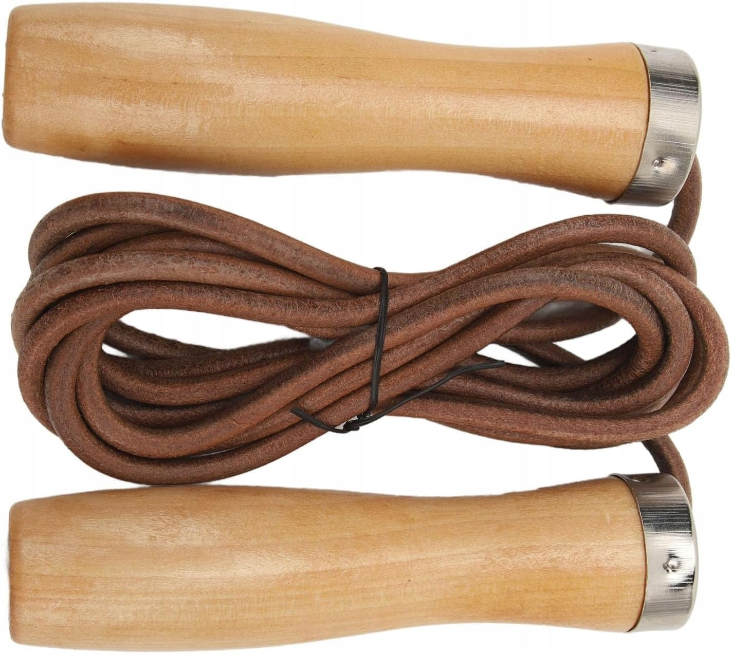 Ahomie Adjustable Leather Jump Rope with Wooden Handle, Leather Rope Manufacturer code SKU08494