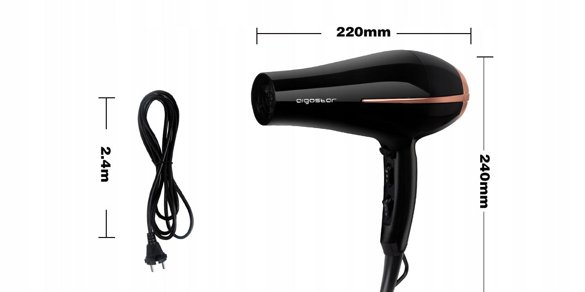 Aigostar Hair dryer Ionic AC 2400W VDE/Fighter Diffuser Manufacturer code 633402