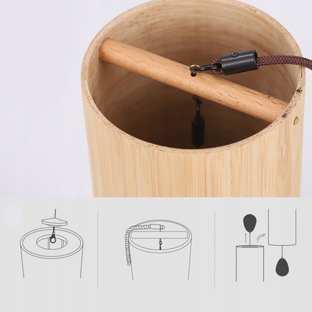 Air Bells For Garden Bamboo Wind Chimes For ZEN Garden Product height 38.3 cm