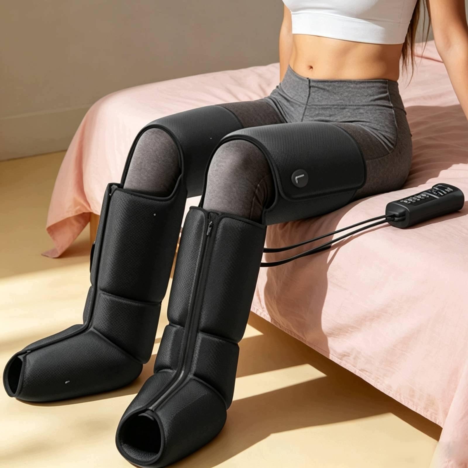 Air Compression Leg Massage Device 6 Modes Easy to Wear Comfortable with 3
