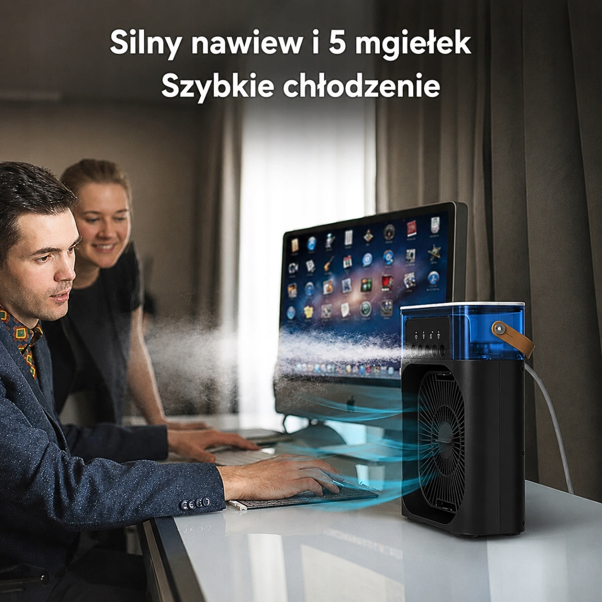 Air Conditioner Desk Water Humidifier LED Aromatherapy Black Type air conditioner