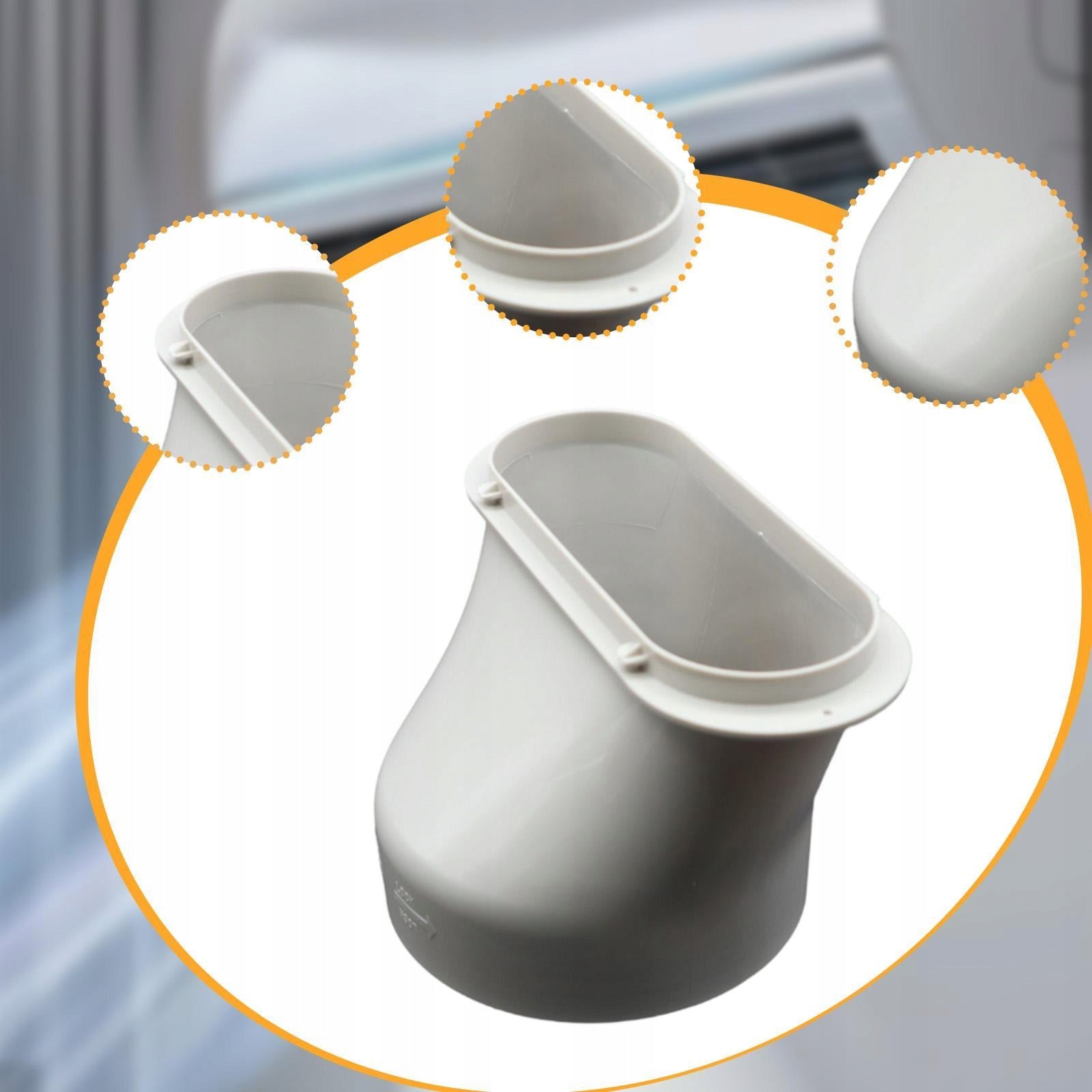 Air Conditioner Exhaust Hose Coupler Universal Replacement 21.5x15cm Medical device type accessories for a medical device or a product without an intended medical purpose