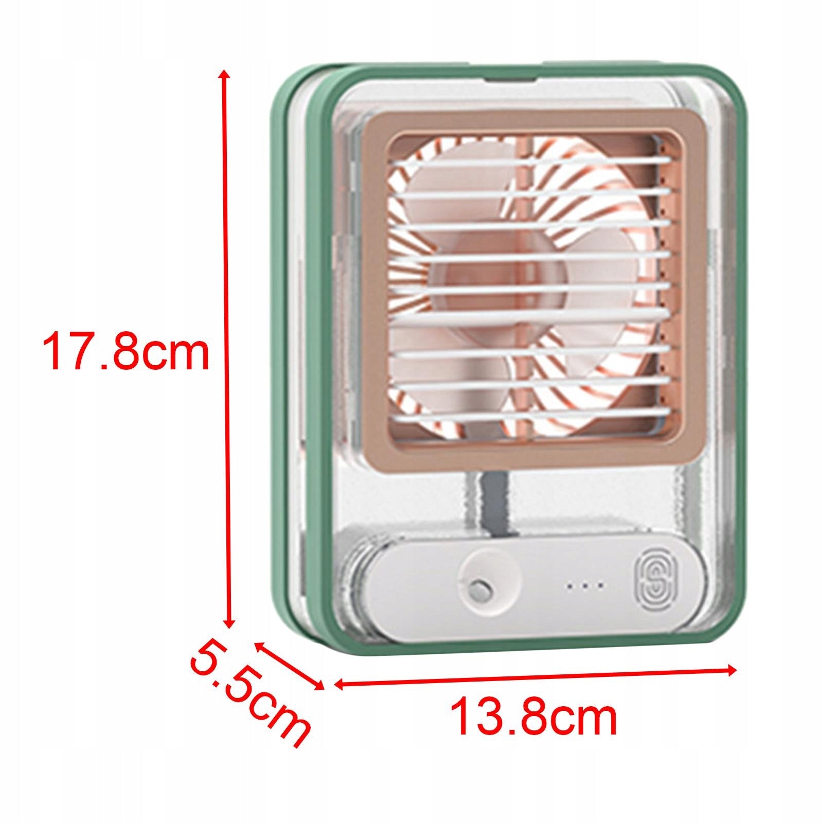 Air Conditioner Fan with Light Desktop Fan Cooling Fan for Desktop Green Manufacturer of a medical device does not apply