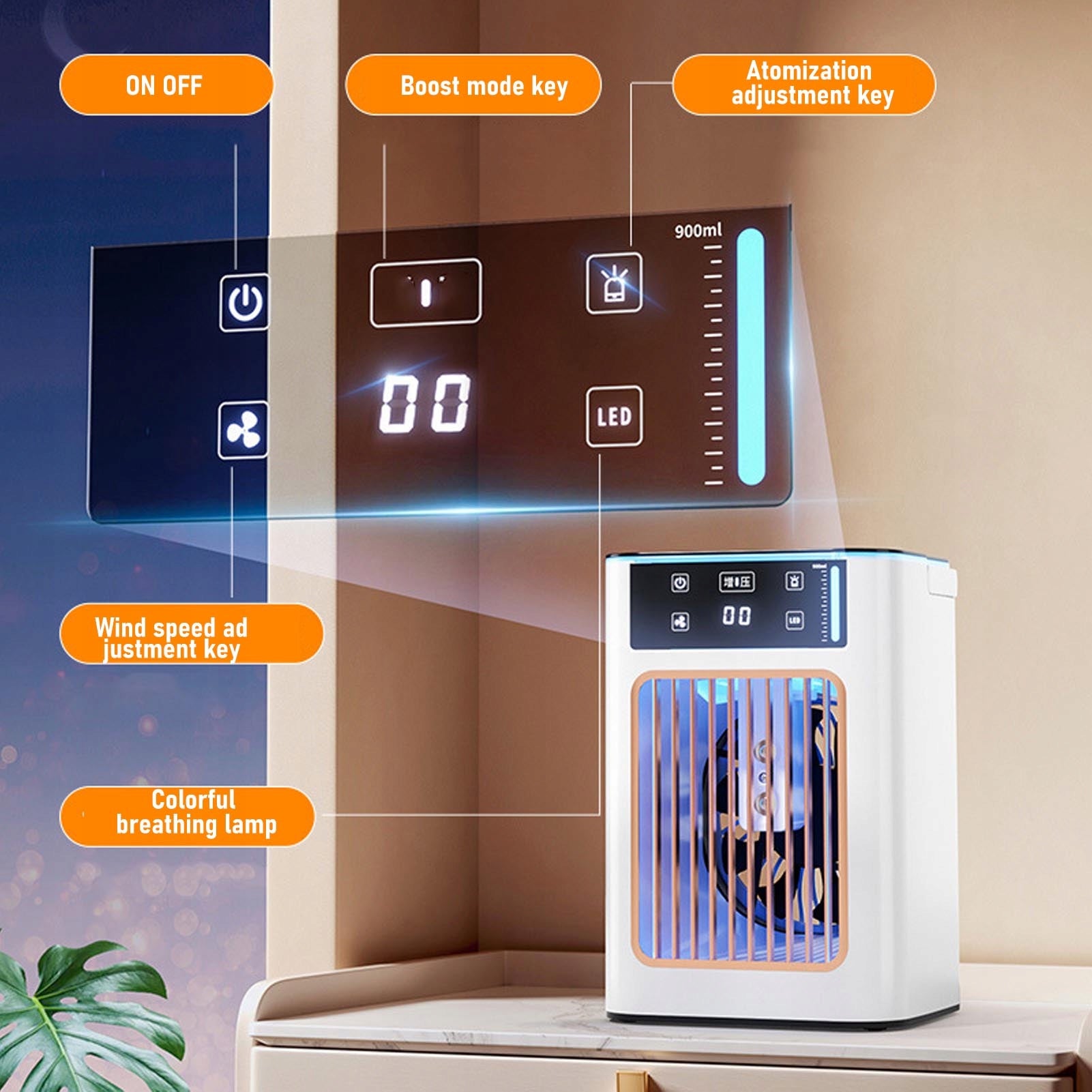Air Cooling Fan 3 Speeds Multifunctional Portable 74 Manufacturer code AG250930038633