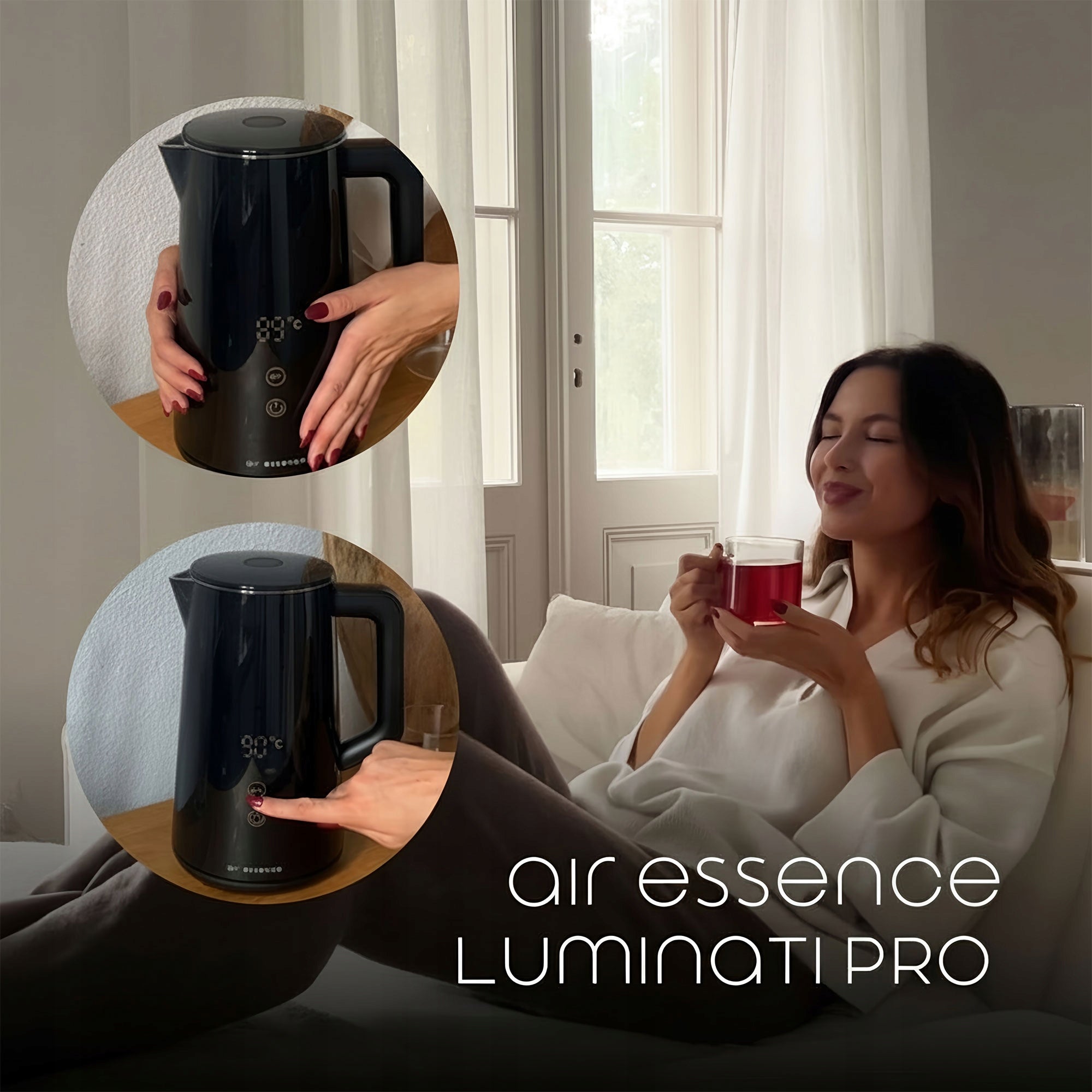 Air Essence LuminaTi PRO electric kettle with a capacity of 1.5L Packaging status original