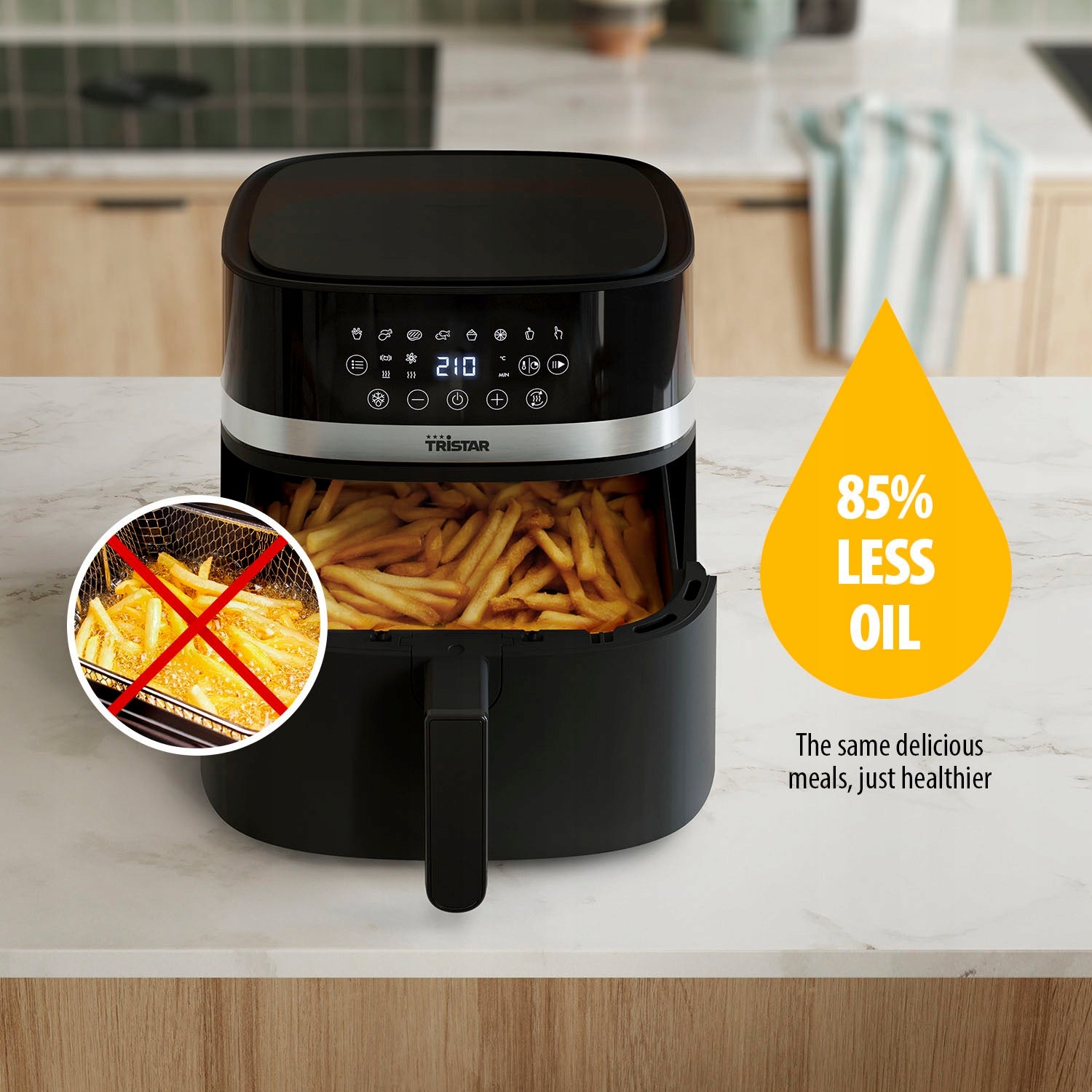 Air Fryer Tristar FR-9418 – 8L, 2000W, Digital Touch, 7 Programs, PFAS-Free Manufacturer code FR-9418