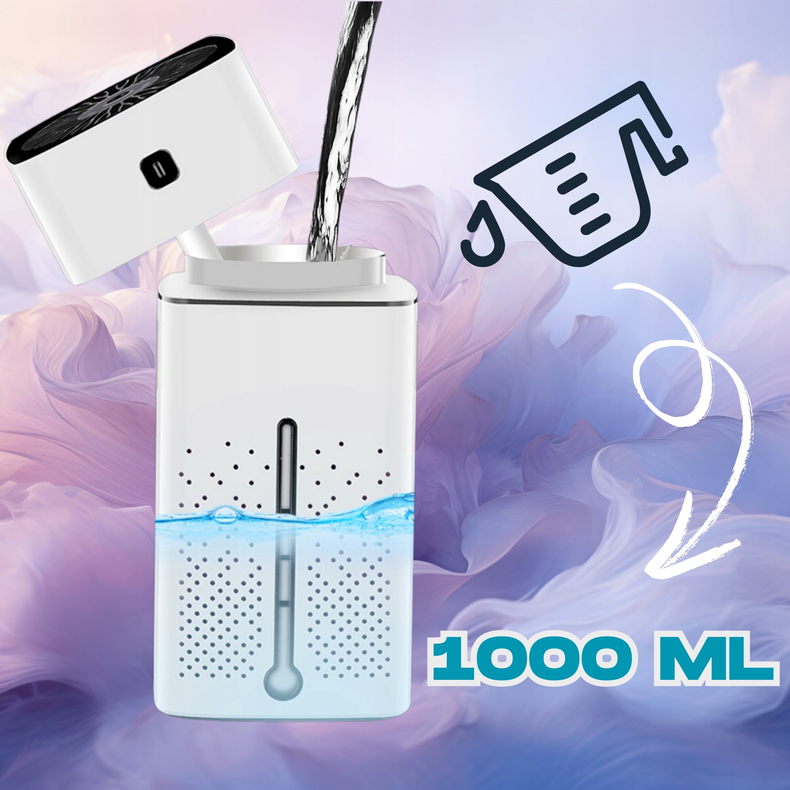 Air Humidifier 1L Aromatherapy Diffuser 12 Essential Oils White Manufacturer code Ultradźwiękowy nawilżacz powietrza 1L Biały