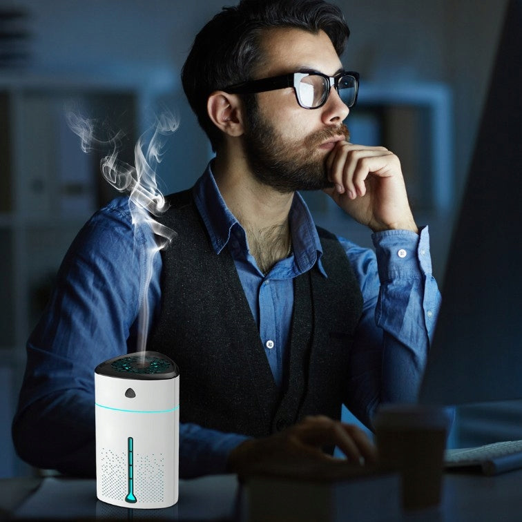 Air Humidifier 1l Aromatherapy Fragrance Diffuser - Green, White Dominant color green