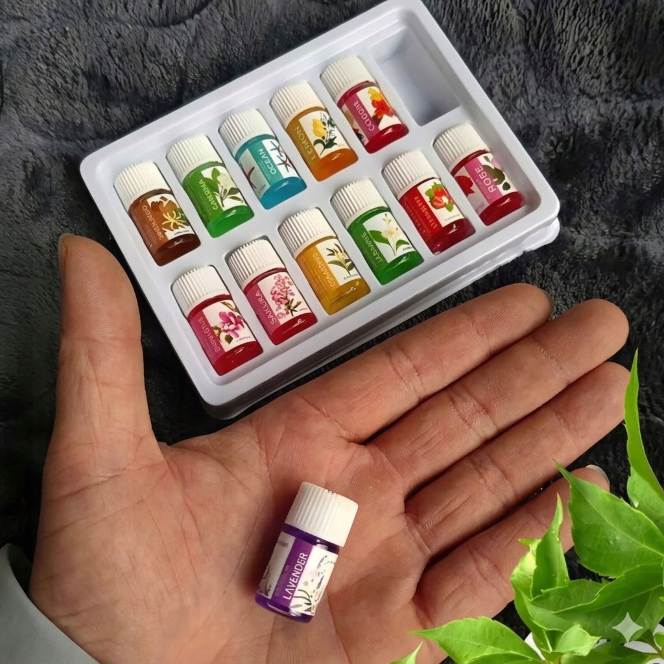 Air Humidifier Fragrance Diffuser + 12 Oils LED Light Mist Brand no brand