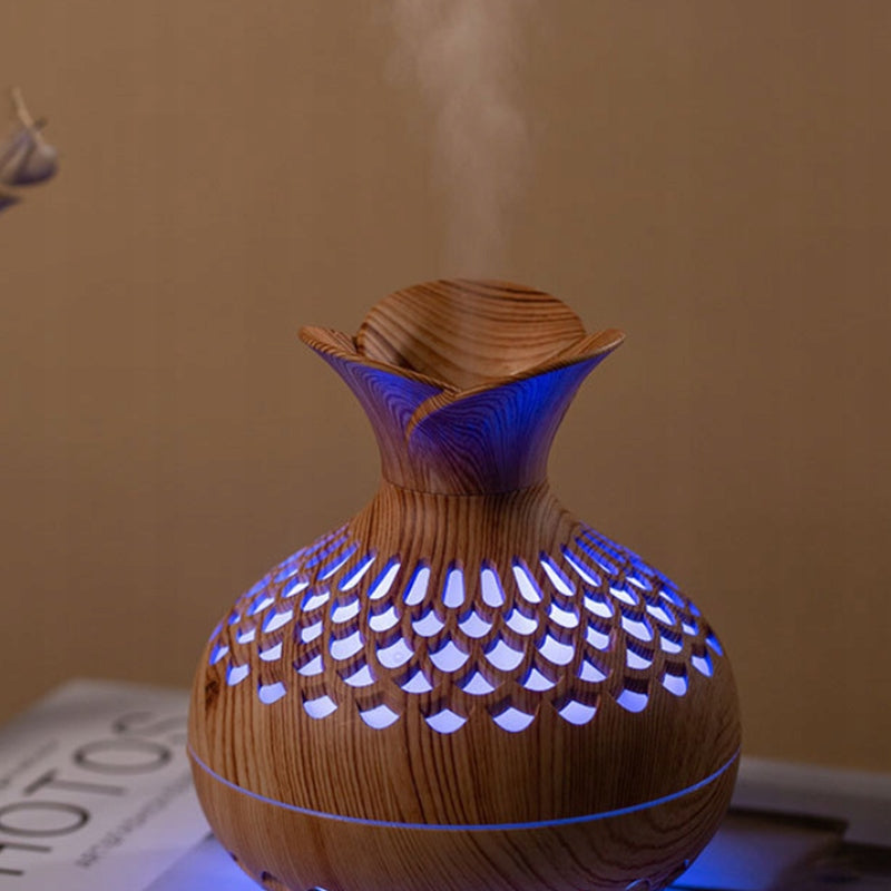 Air Humidifier Fragrance Diffuser 300ml LED Backlight Dominant color brown