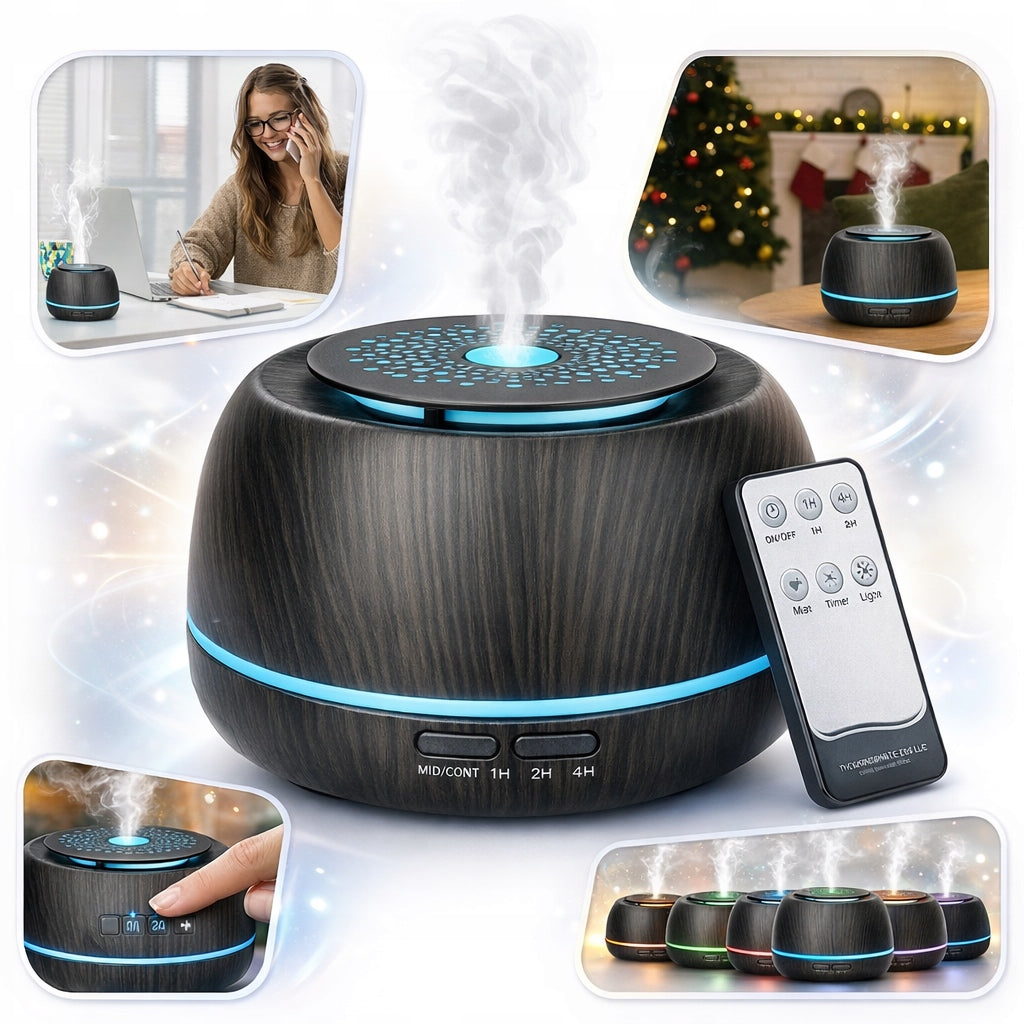 Air Humidifier Fragrance Diffuser LED Remote Control Night Light Aromatherapy