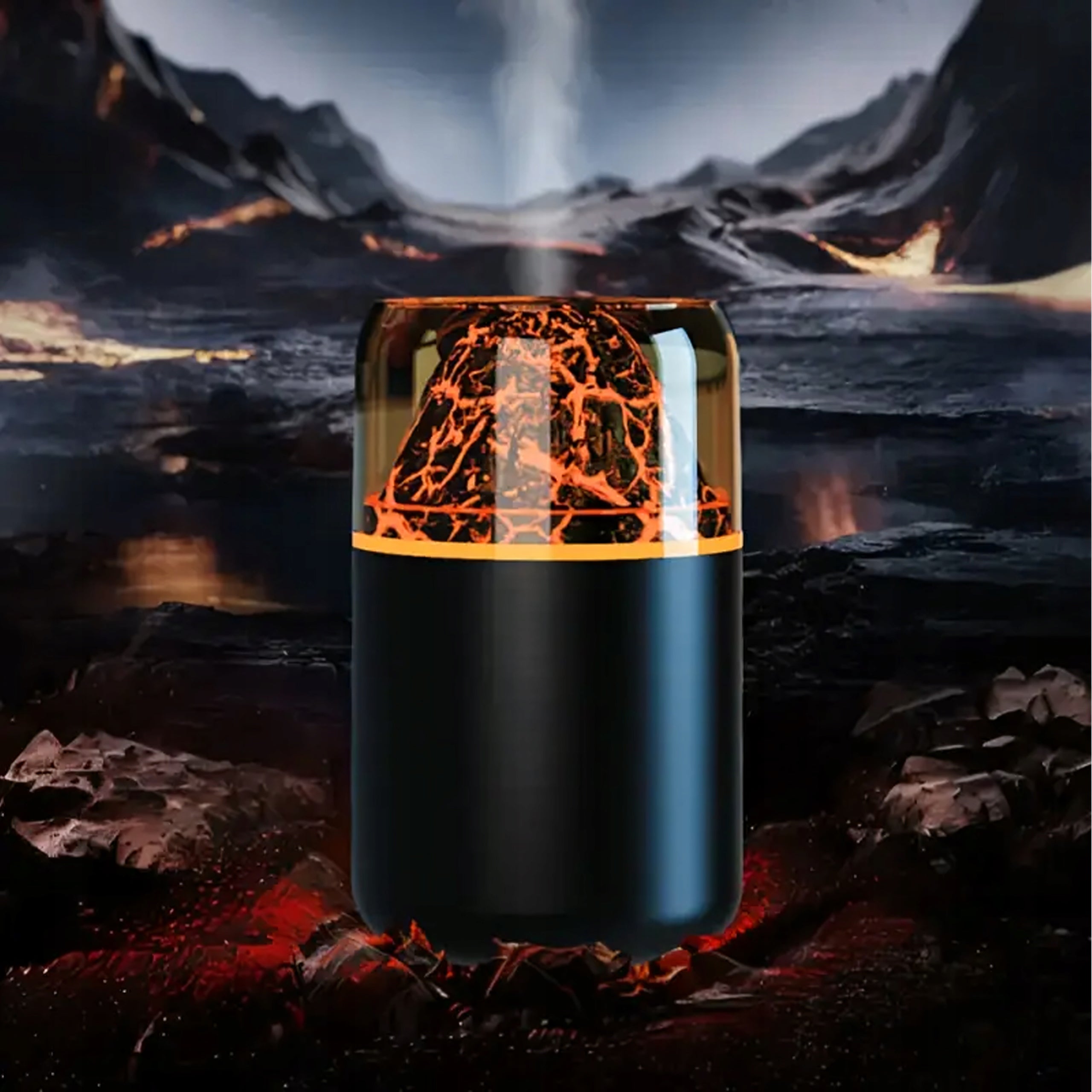 Air Humidifier Fragrance Diffuser Led Aromatherapy Volcano Fire Effect Brand no brand
