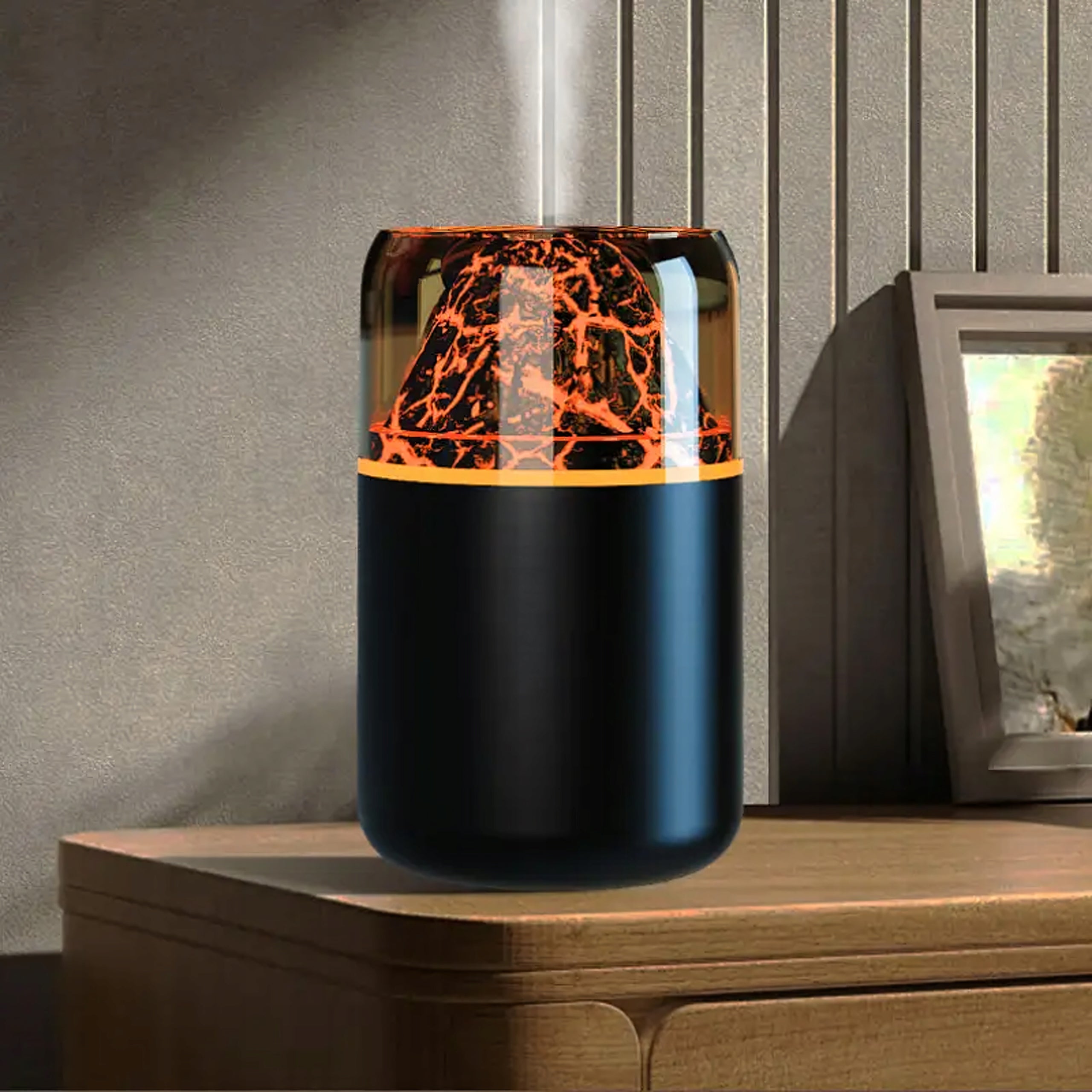 Air Humidifier Fragrance Diffuser Led Aromatherapy Volcano Fire Effect Type steam humidifier
