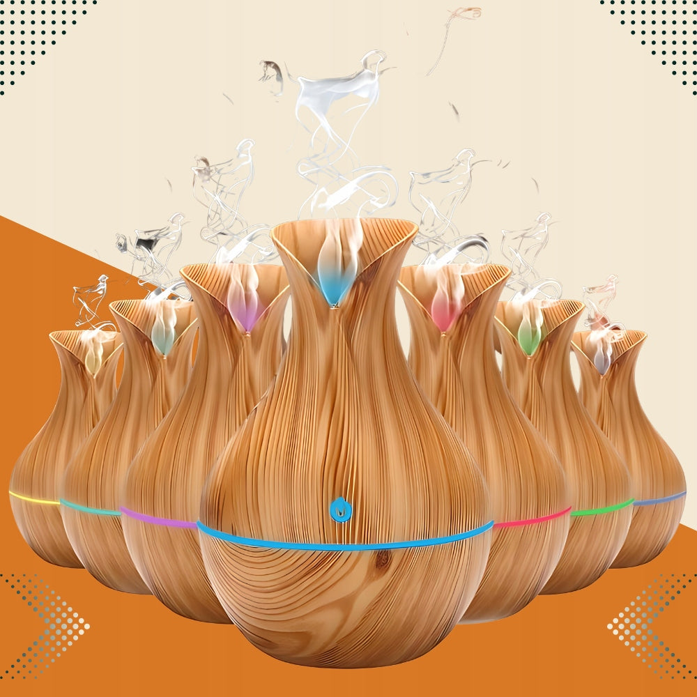 Air Humidifier Fragrance Diffuser for Essential Oils Backlight Dominant color brown