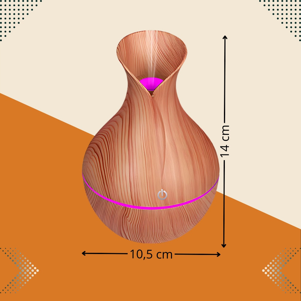 Air Humidifier Fragrance Diffuser for Essential Oils Backlight Model ULTRADŹWIĘKOWY PRZENOŚNY DYFUZOR ZAPACHOWY PREZENT