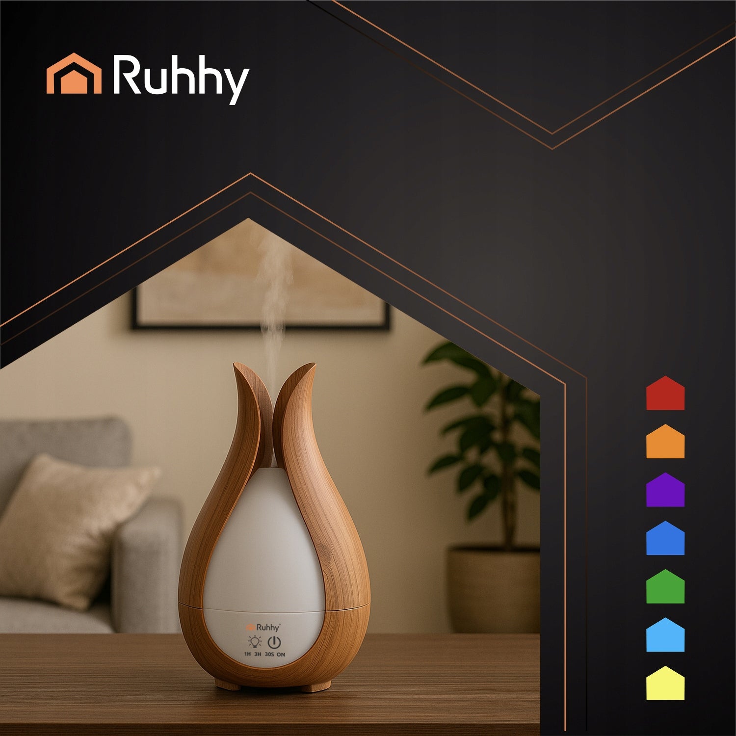 Air Humidifier Ultrasonic Fragrance Diffuser Aromatherapy LED Remote Control Type ultrasonic humidifier