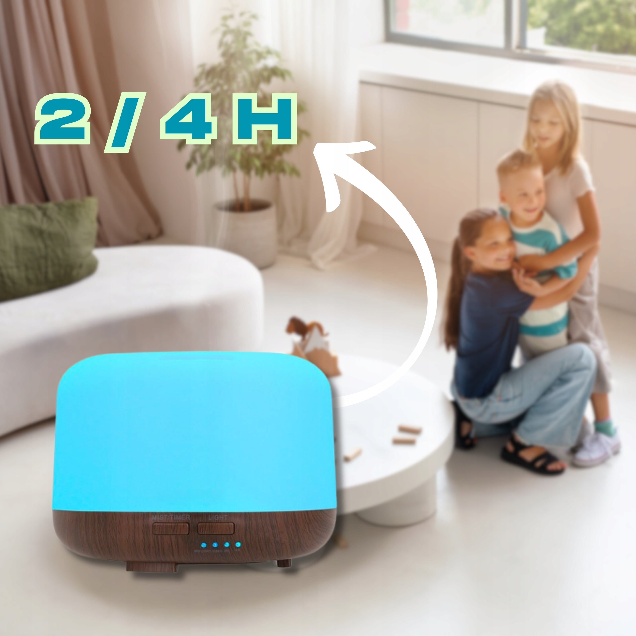 Air Humidifier Ultrasonic Scent Diffuser 300ml LED With Remote Control Packaging status original