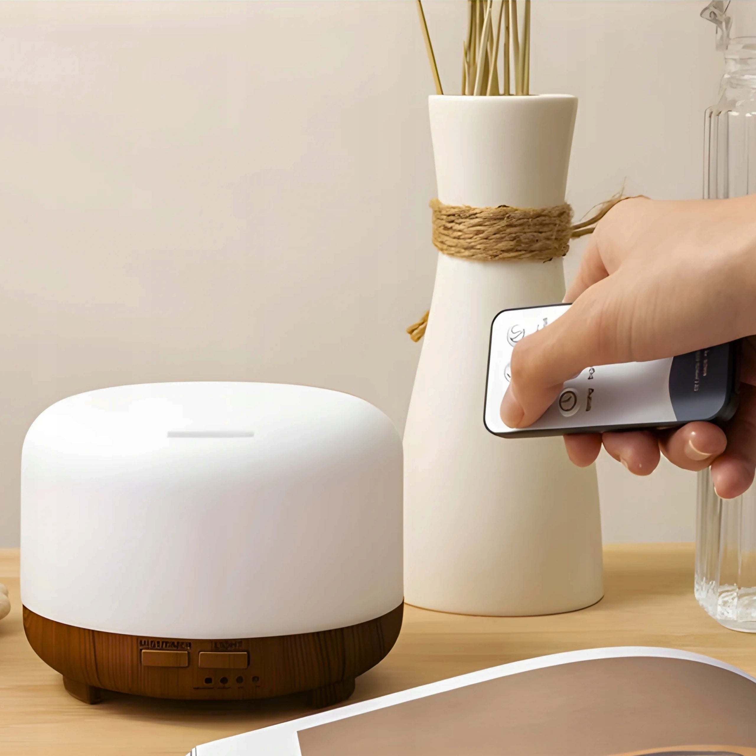 Air Humidifier Ultrasonic Scent Diffuser 300ml LED With Remote Control Water tank capacity 0.3 l