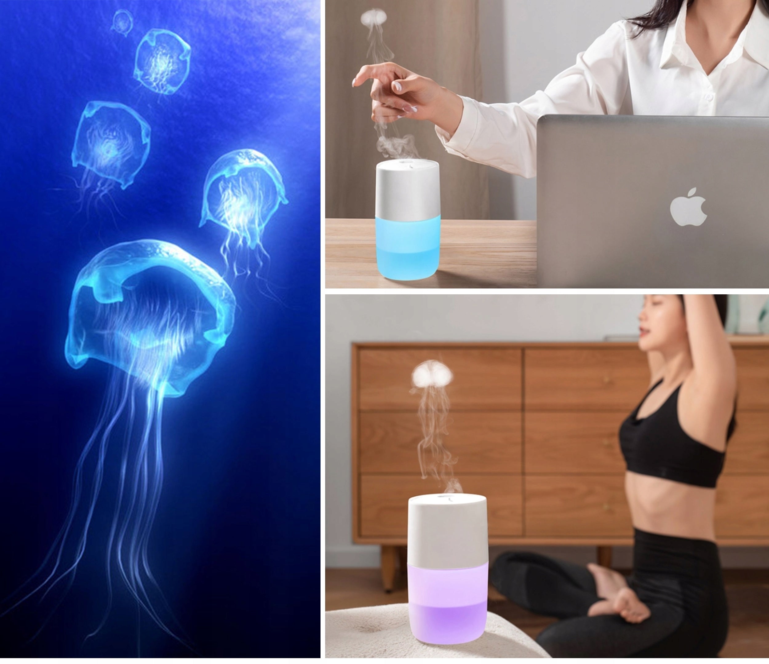 Air Humidifier Usb Rgb Night Light 2in1 + Oils Aromatherapy Quiet Brand Carruzzo