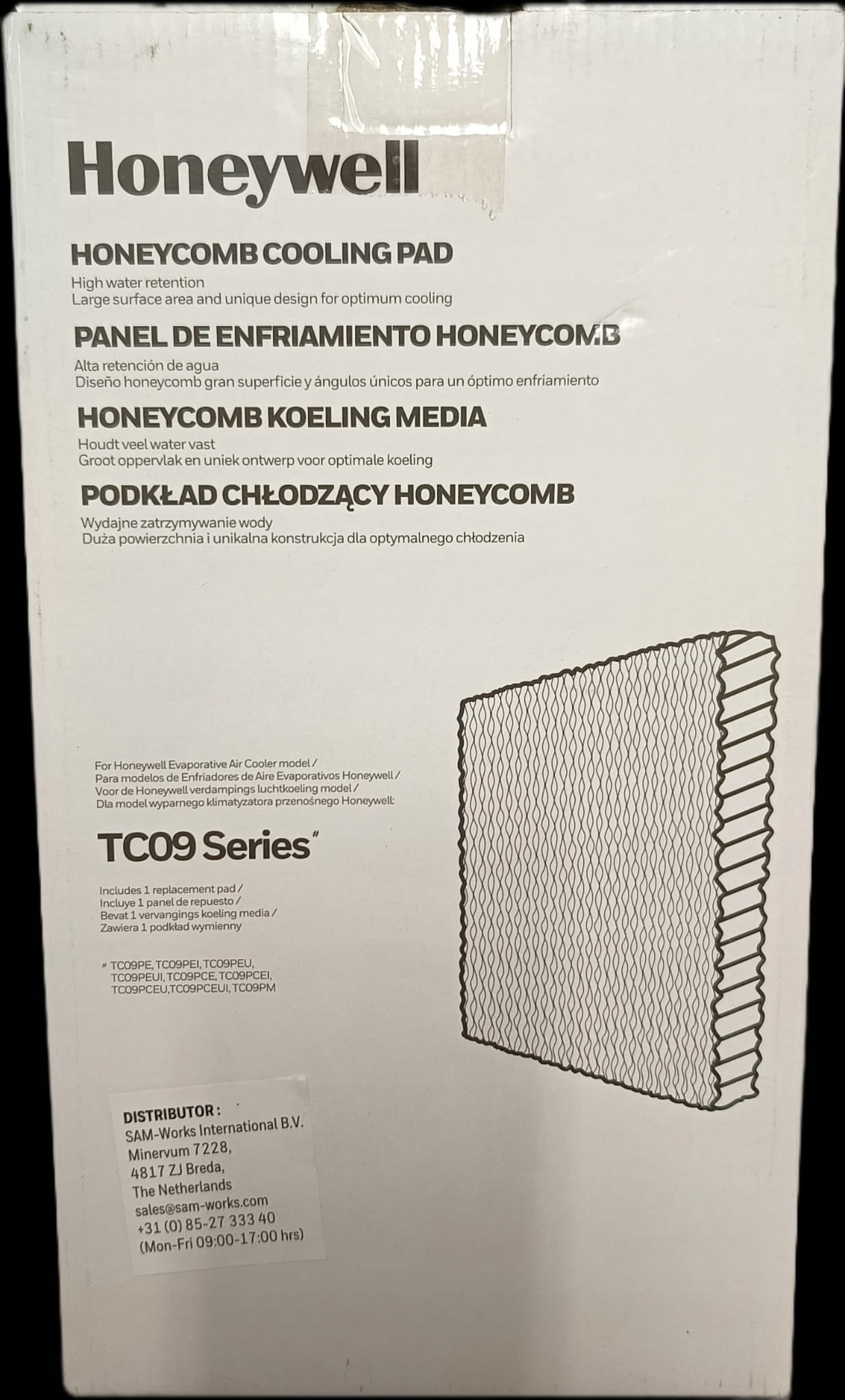 Air conditioner Honeywell TC09PCE 55 W --- HONEYCOMB cooling pad --- 0833 Model TC09PCE