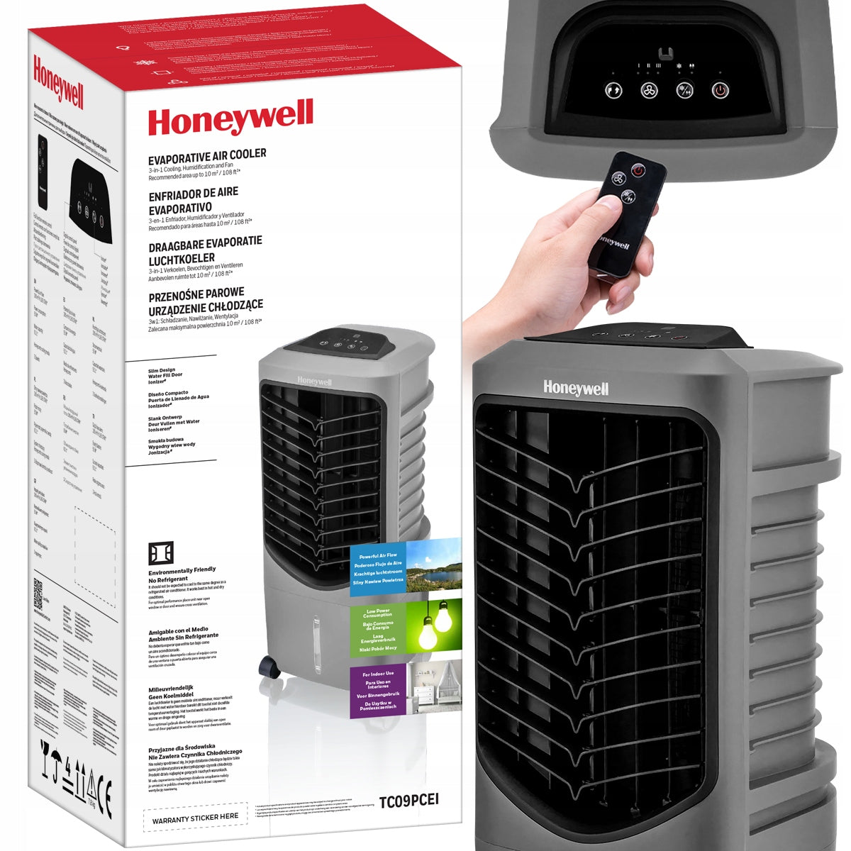 Air conditioner Honeywell TC09PCE 55 W --- HONEYCOMB cooling pad --- 0833
