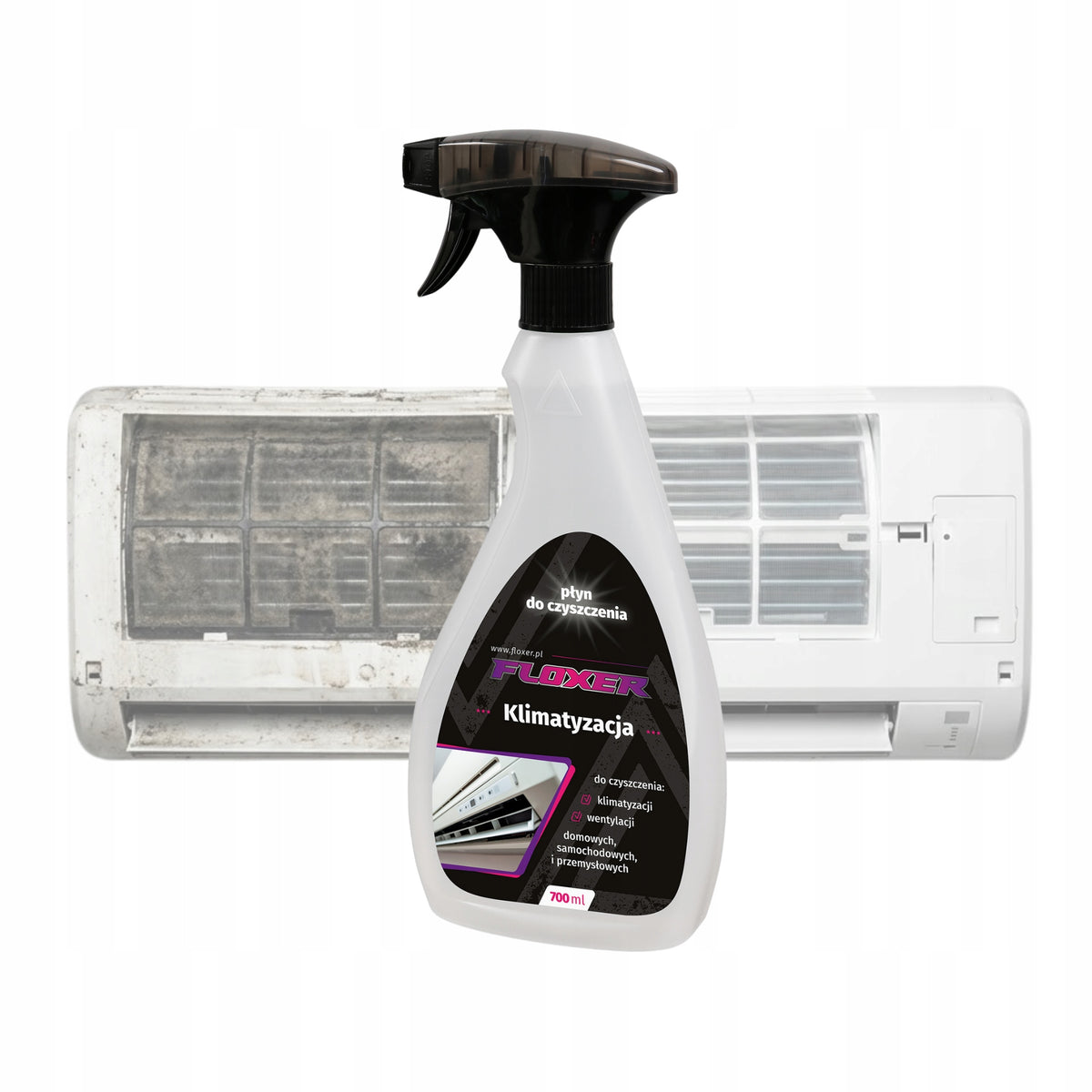 Air conditioning cleaner FLOXER 0,7L fungal liquid PZH Certificate Volume on sale 700 ml
