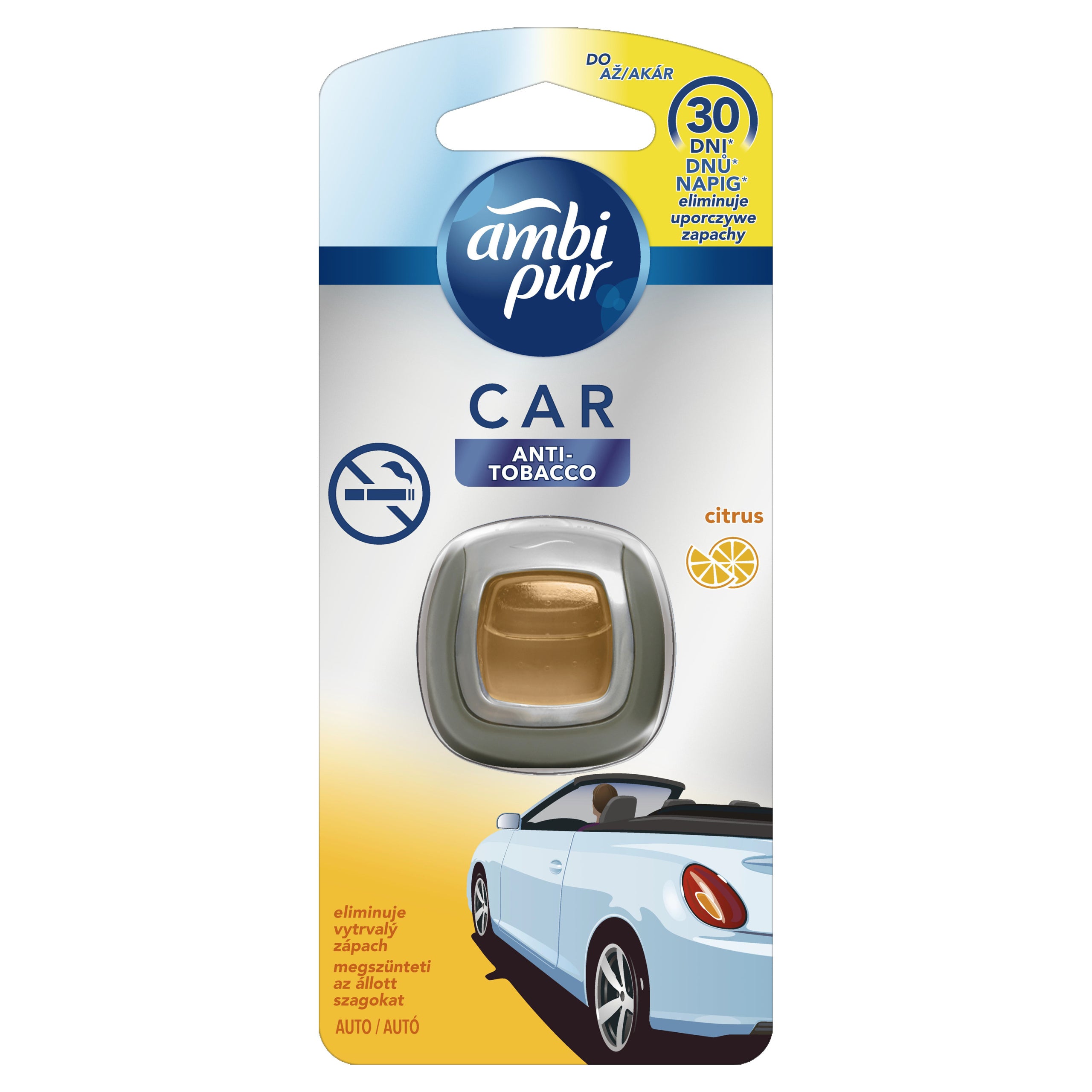 Air freshener Ambi Pur Car Anti-Tobacco 2 ml Manufacturer's catalog number 4015600900229