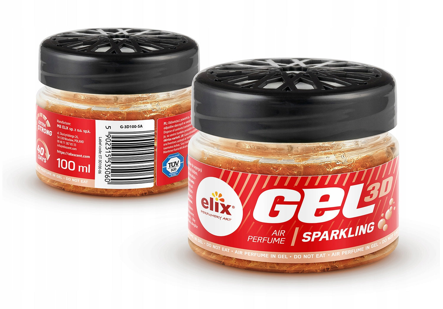Air freshener fragrance SPARKLING ELIX GEL3D strong for car 100ml Manufacturer Elix