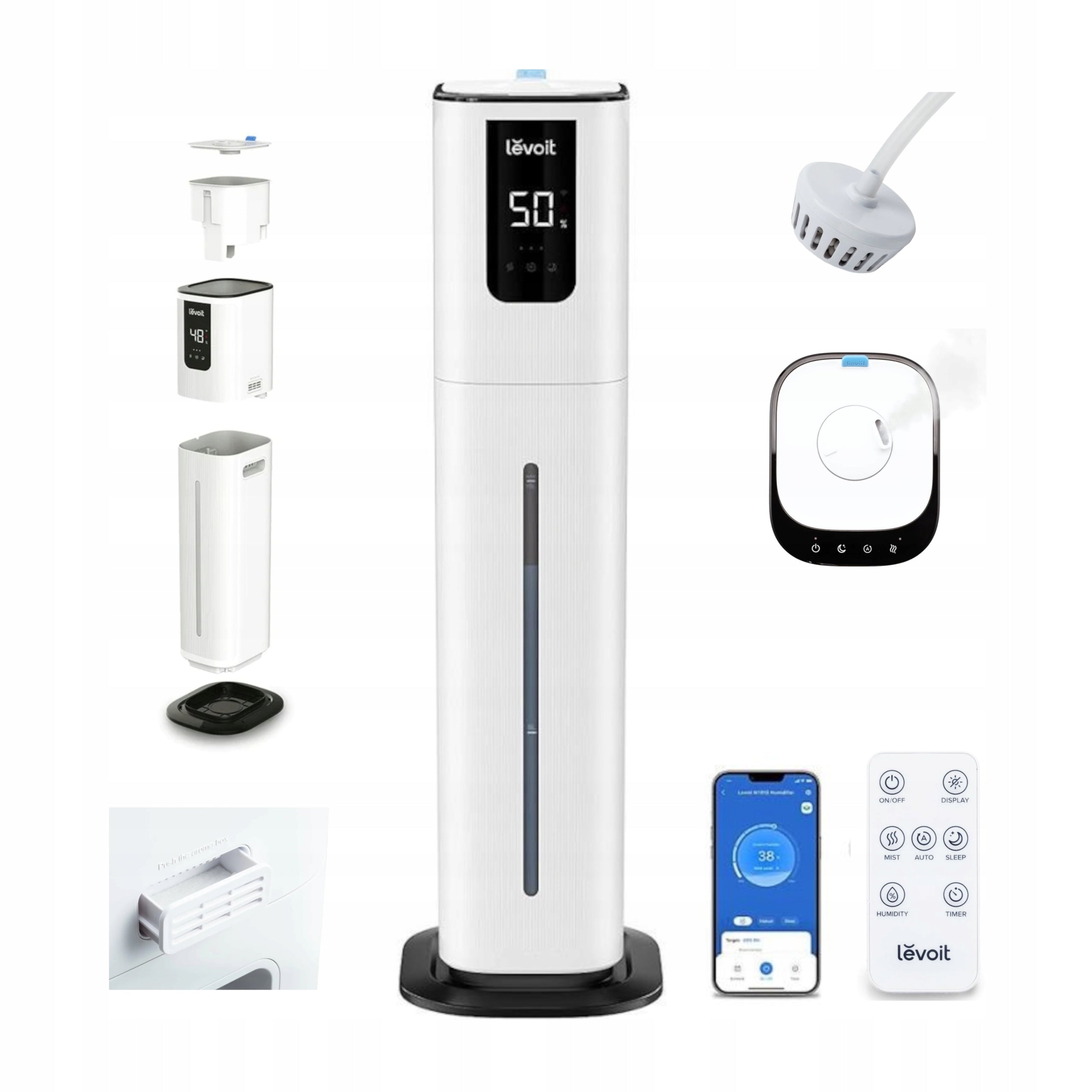 Air humidifier Levoit OasisMist 1000S for allergy sufferers efficient diffuser