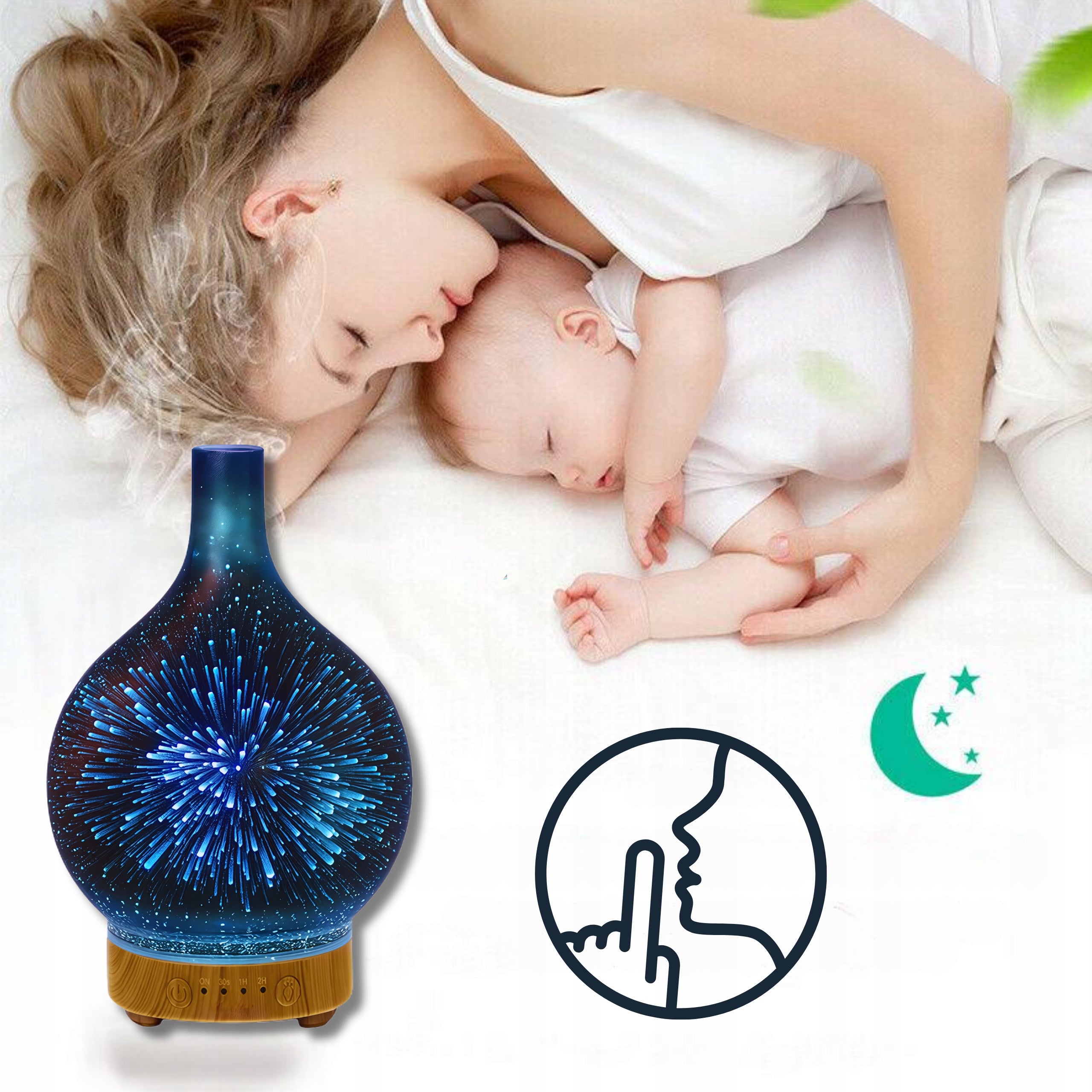Air humidifier and aroma diffuser 200ml with LED aromatherapy light Brand ADE