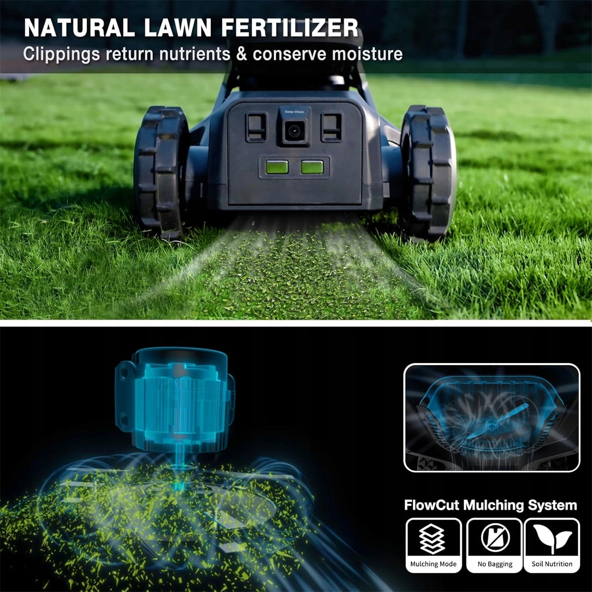 AirSeekers Robot Lawn Mower 2400m² RTK AI 65% Slope WiFi/4G App Packaging status original