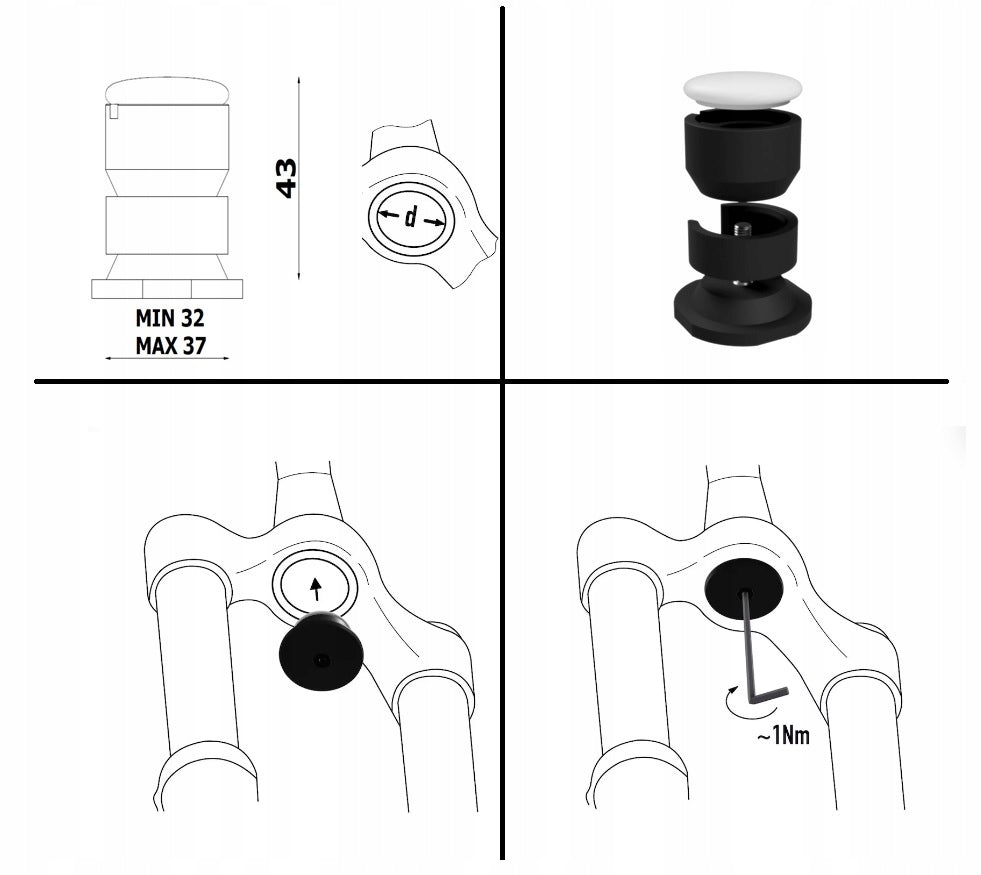 AirTag mount for MTB bike fork Brand Delospro