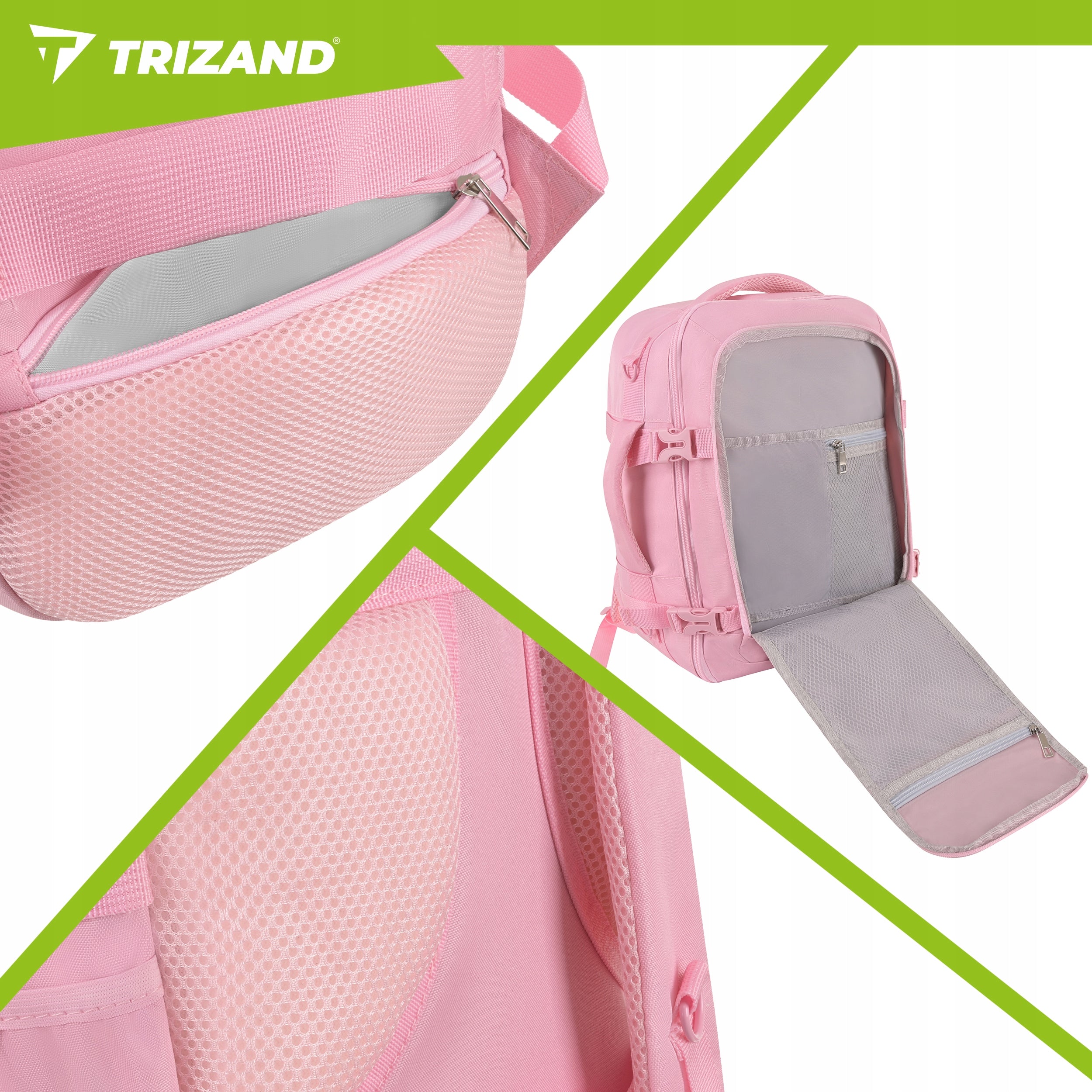 Airplane Backpack Hand Luggage Travel 40x20x25cm Cabin Lightweight Bag Brand Trizand