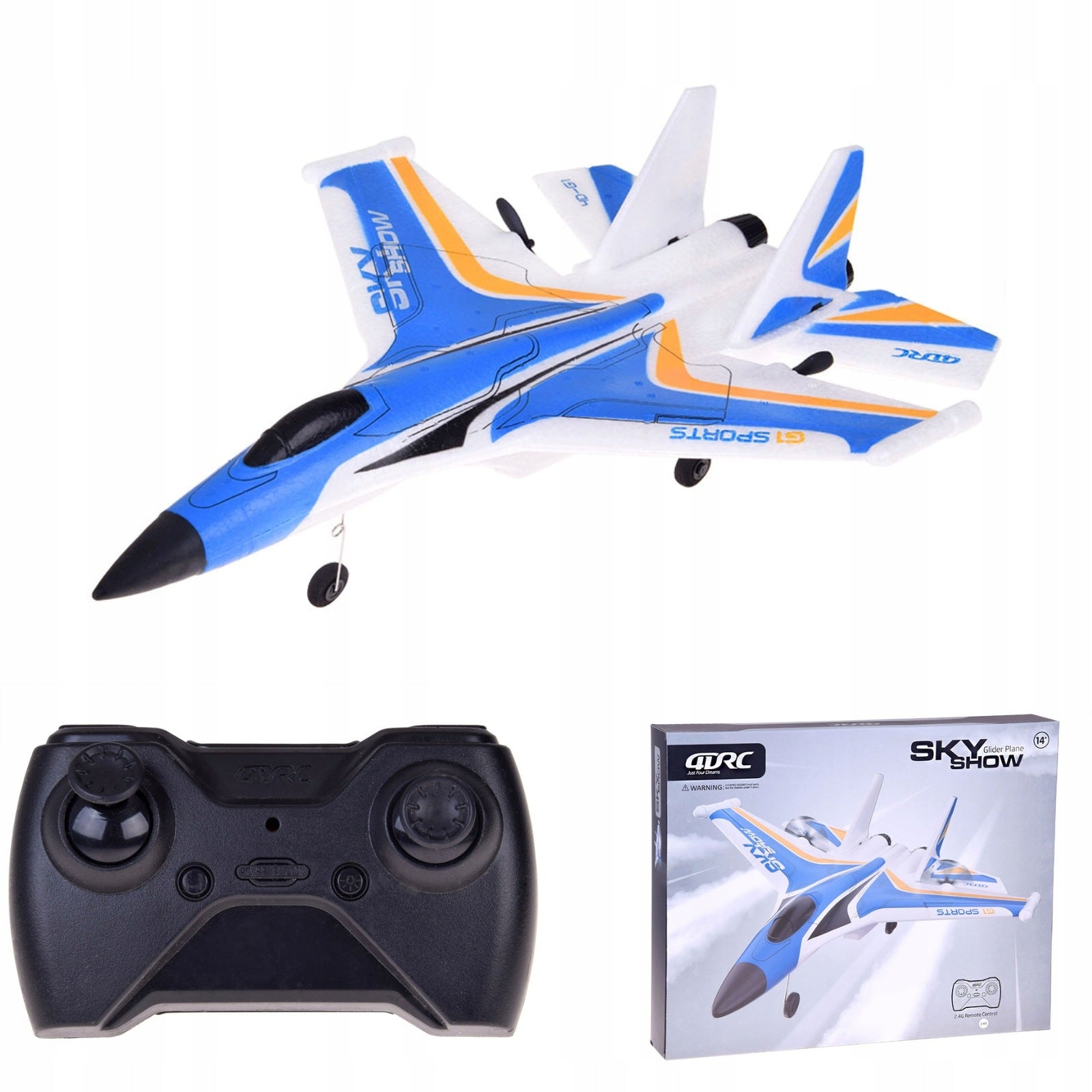 Airplane RC Sky Show Foam Remote Controlled LED USB 2,4GHz