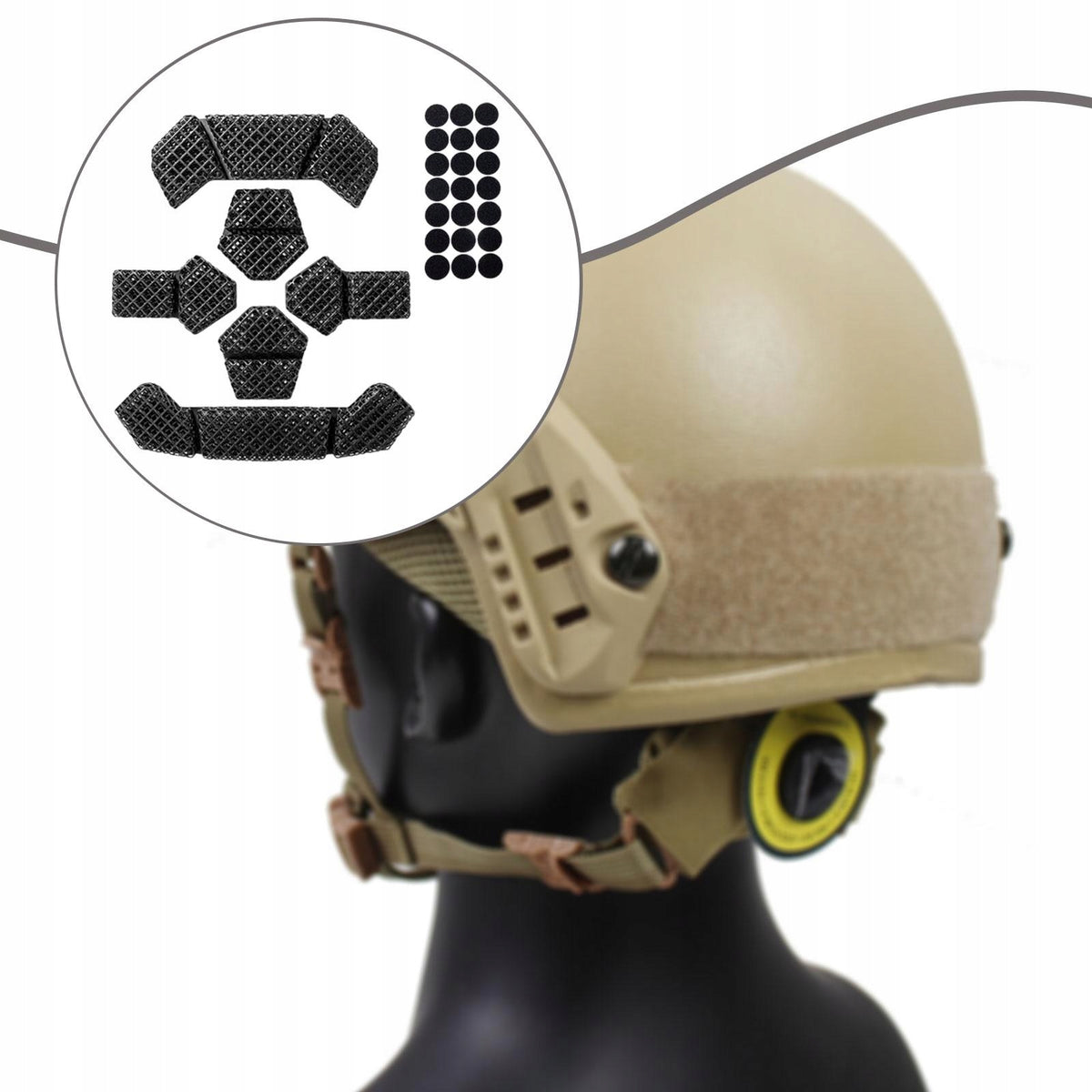 Airsoft Helmet Pads Replacement Outdoor Gear Protective Cushion 6Pcs