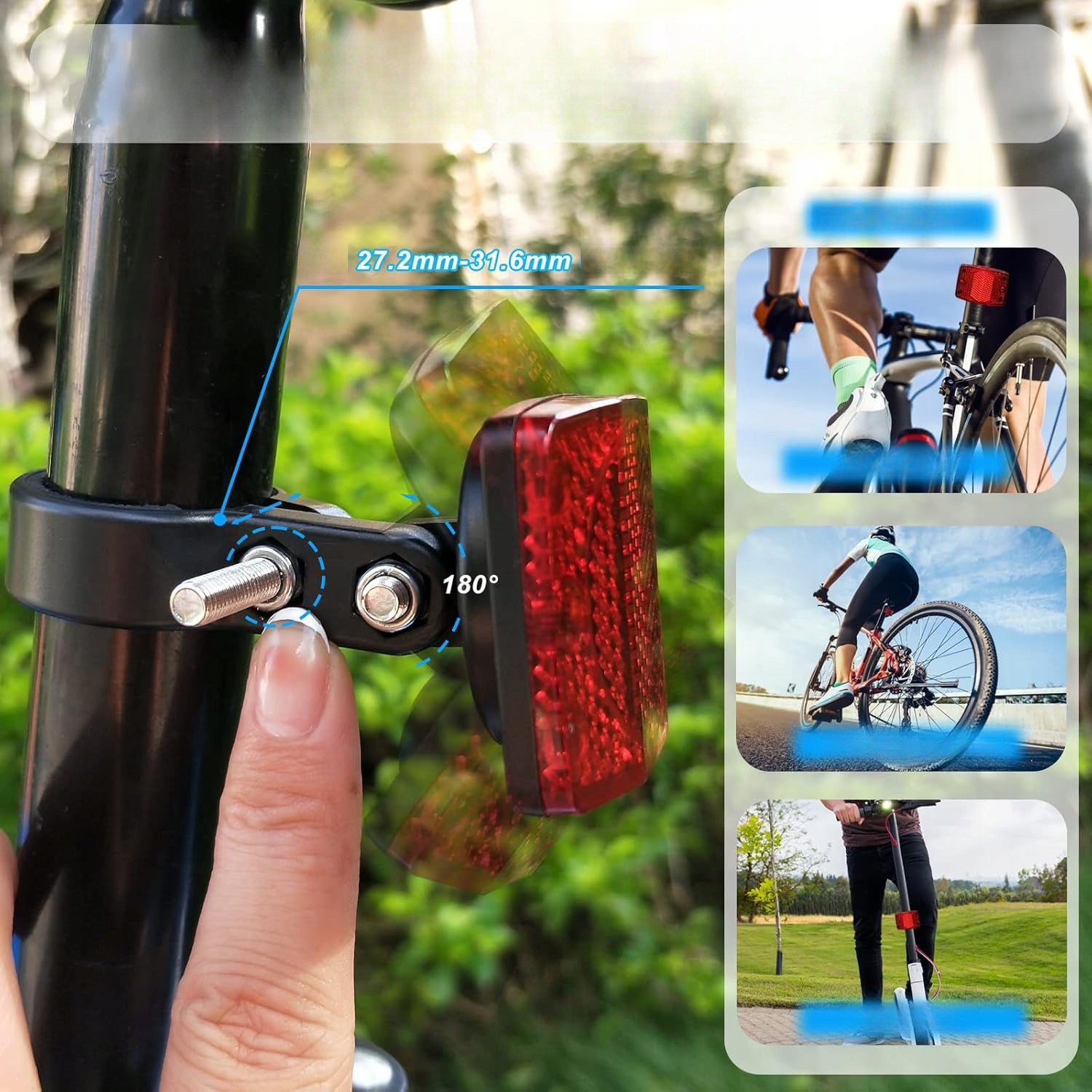 Airtag Bike Mount, Hidden Bike GPS Tracker Case Airtag Bike Seatpost (Red) For GPS