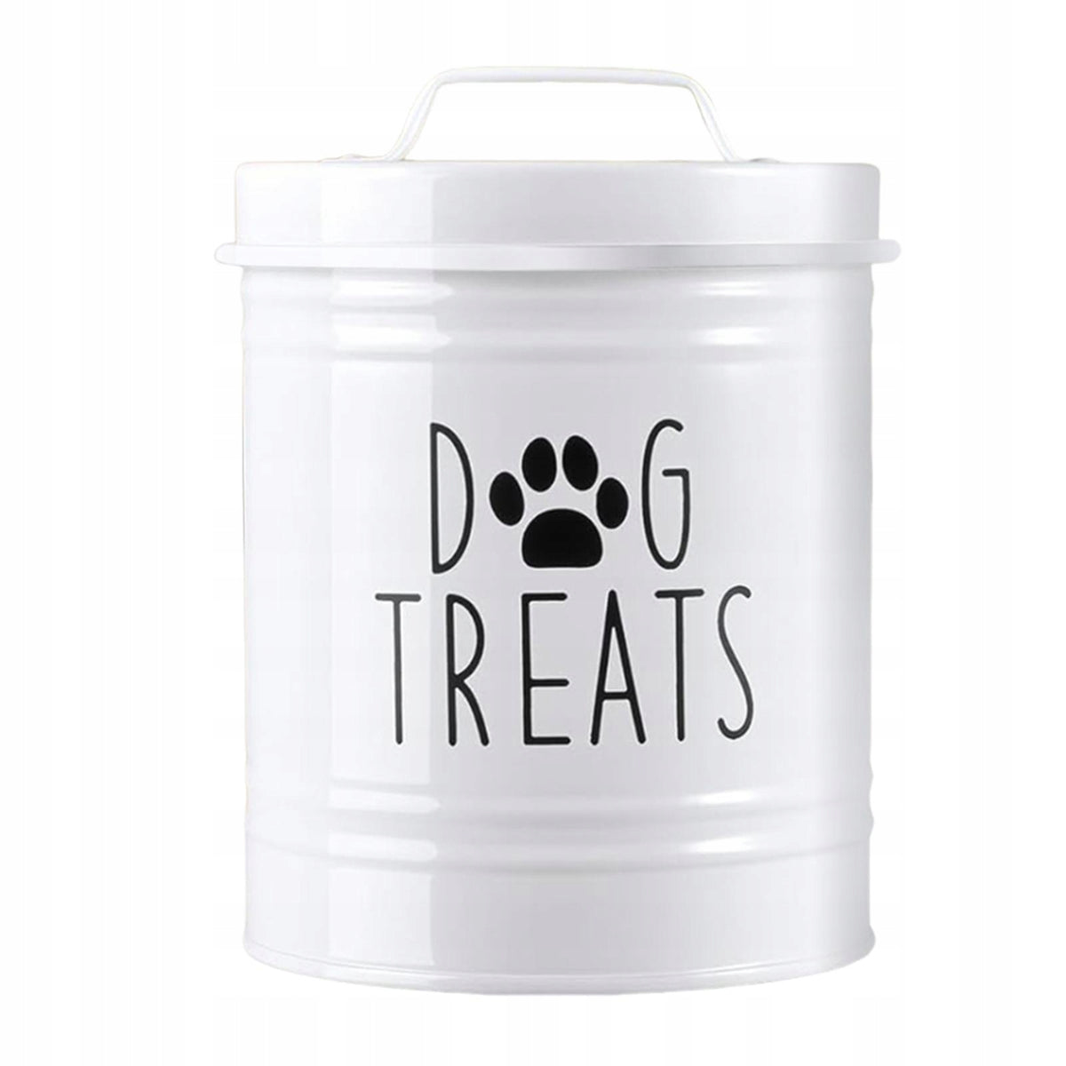 Airtight Dog Food Storage Container Sealing Functional Sturdy Metal white Packaging status original