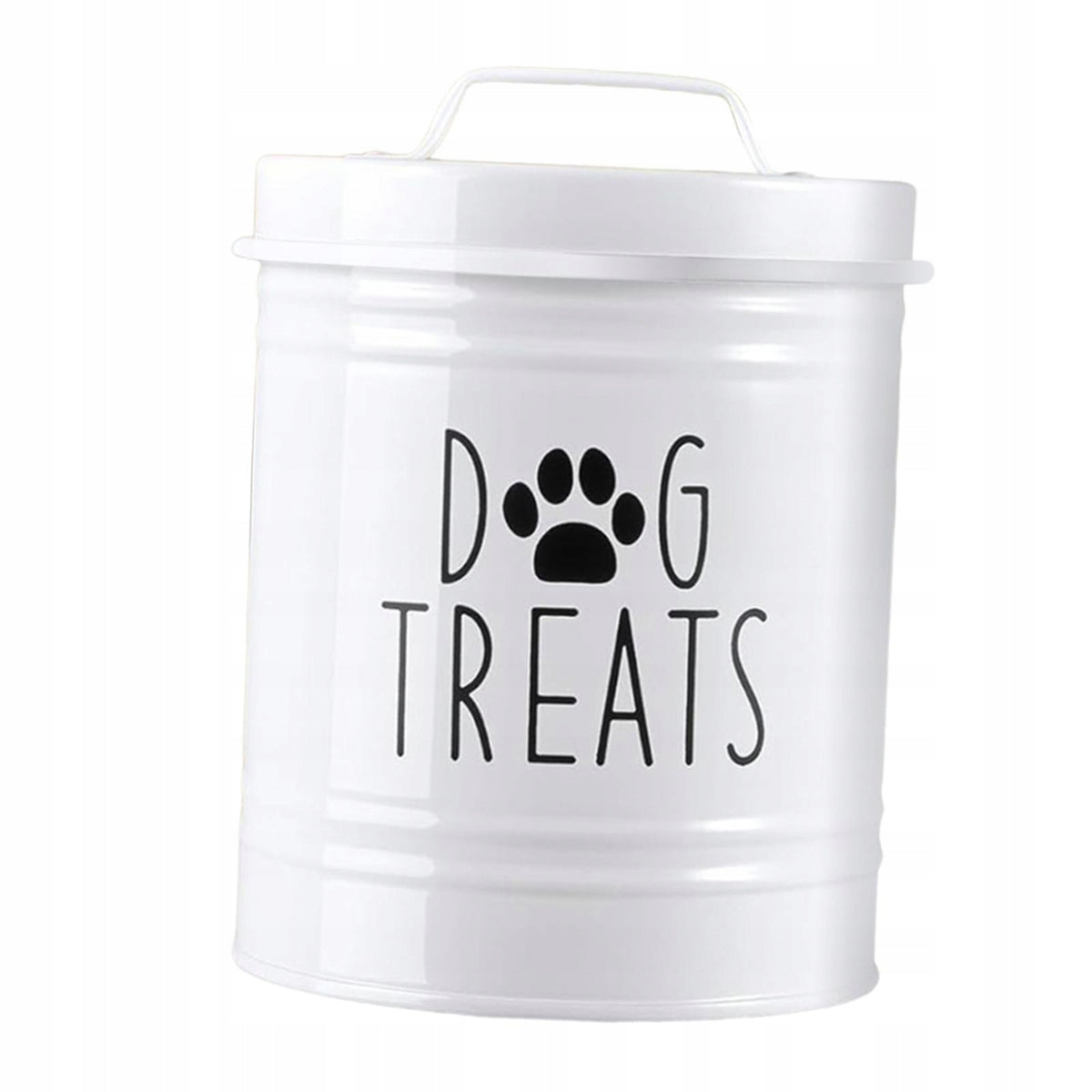 Airtight Dog Food Storage Container Sealing Functional Sturdy Metal white