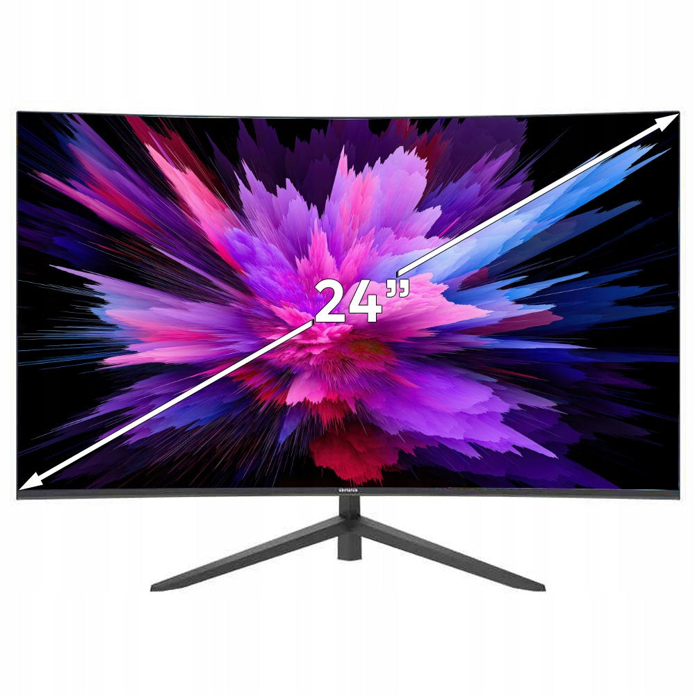 Aiwa 24" 1920x1080 100Hz HDMI Gaming Monitor Frameless Curved Packaging status original