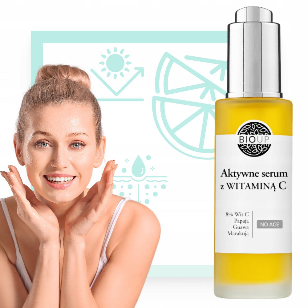 Aktyvusis serumas su vitaminu C, 8% Bioup, 30 ml