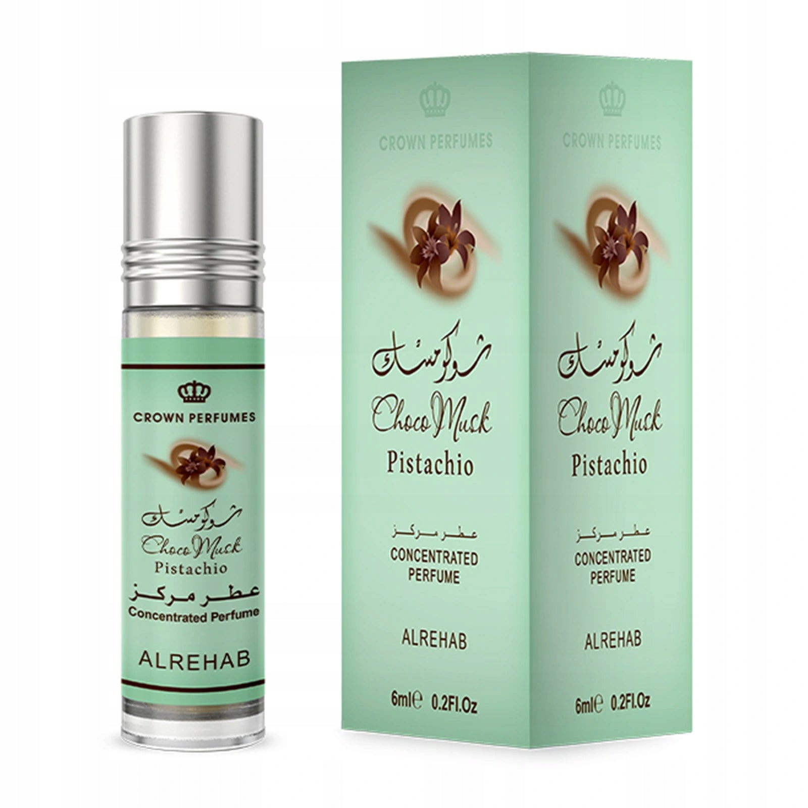 Al-Rehab Choco Musk Pistachio Women's Perfume Arabic Pistachios Vanilla 6ml Packaging status original