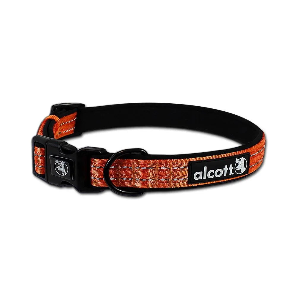 Alcott Adventure Collar Orange - Reflective Dog Collar, Orange M Brand Alcott