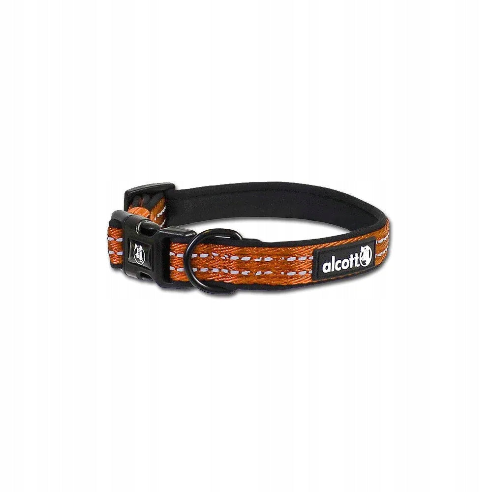 Alcott Adventure Collar Orange - Reflective Dog Collar, Orange M Packaging status original