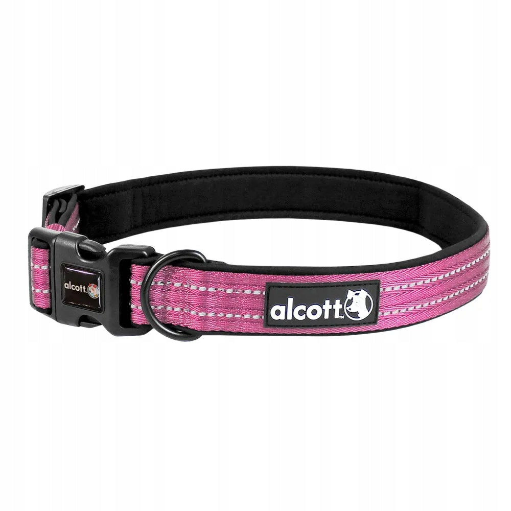 Alcott Adventure Collar Pink- Reflective Dog Collar, Pink S Brand Alcott