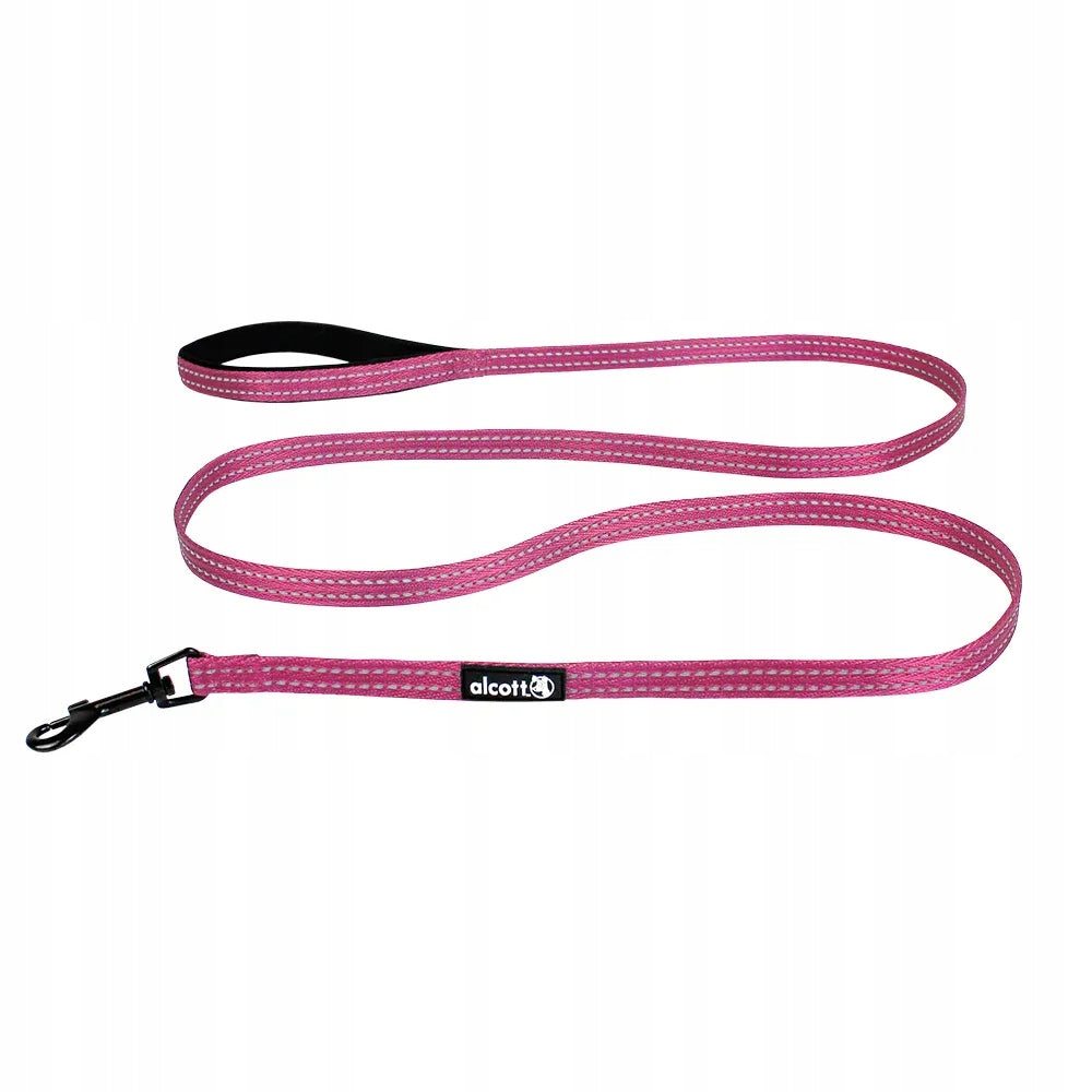Alcott Adventure Leash 180cm Reflective Dog Tape Lanyard Pink M Packaging status original