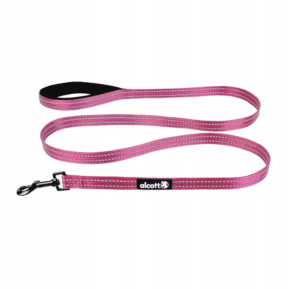 Alcott Adventure Leash 180cm Reflective Dog Tape Lanyard Pink M