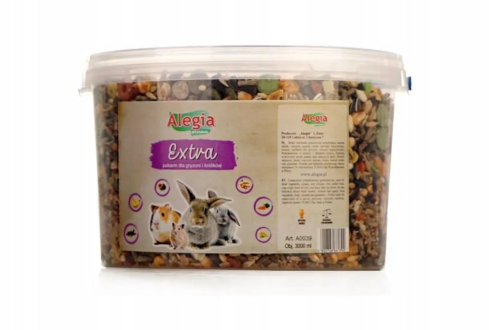 Alegia Bucket Extra Food Mixture for Rodents 3L