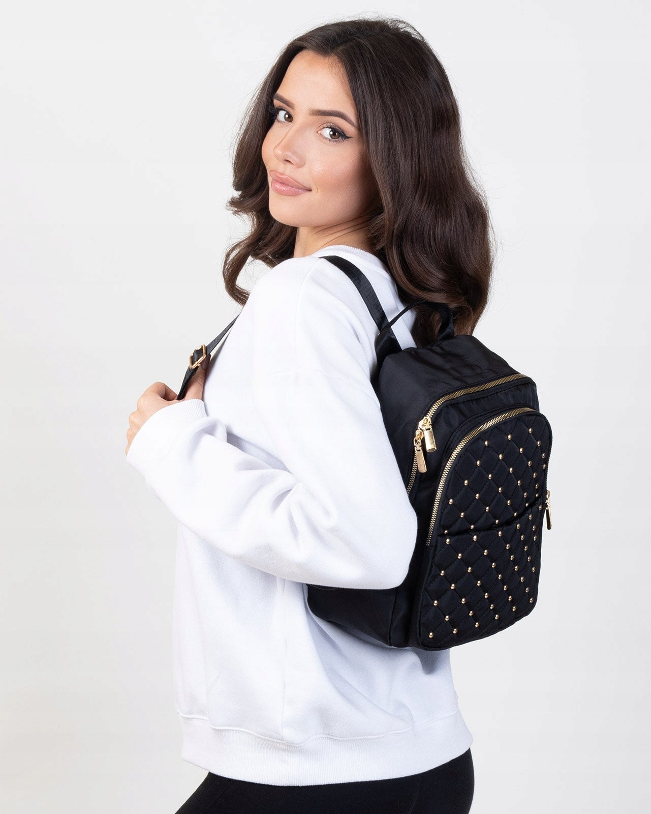 Alessio Women's BACKPACK ROOMY Urban School QUILTED Bag Manufacturer code Alessio 42211